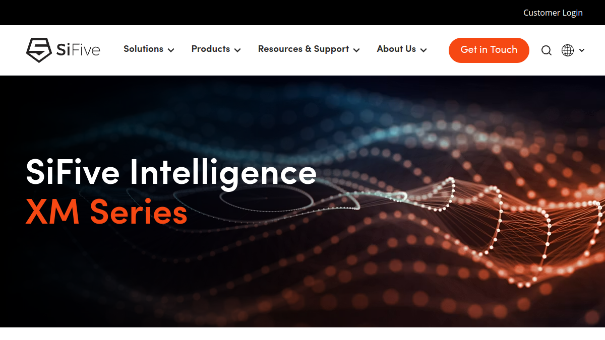 SiFive Intelligence XM Series官网截图