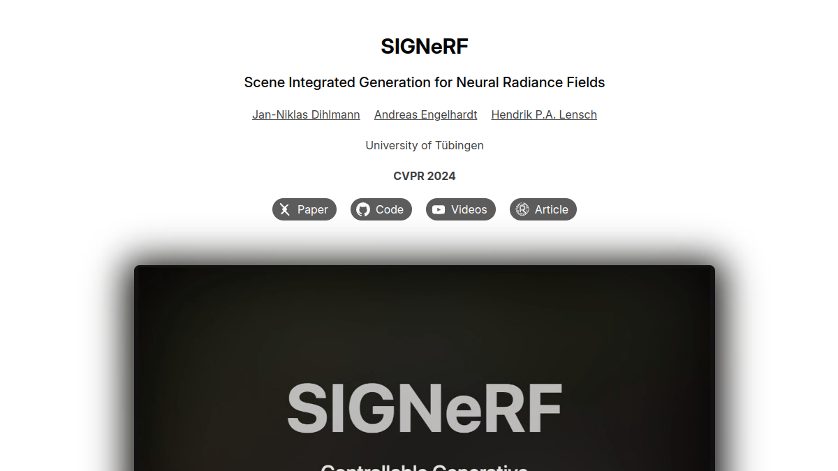SIGNeRF官网截图