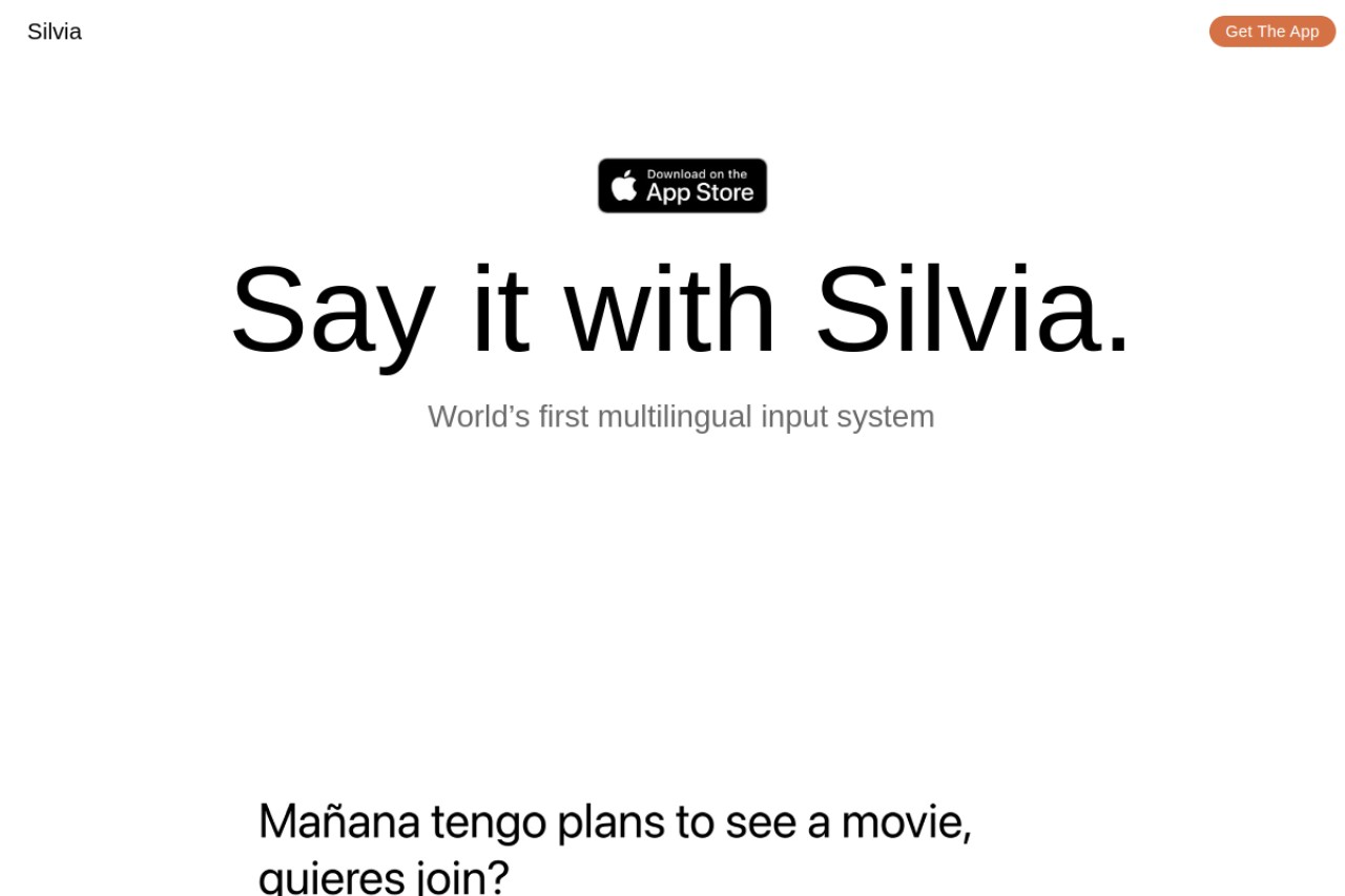 Silvia官网截图