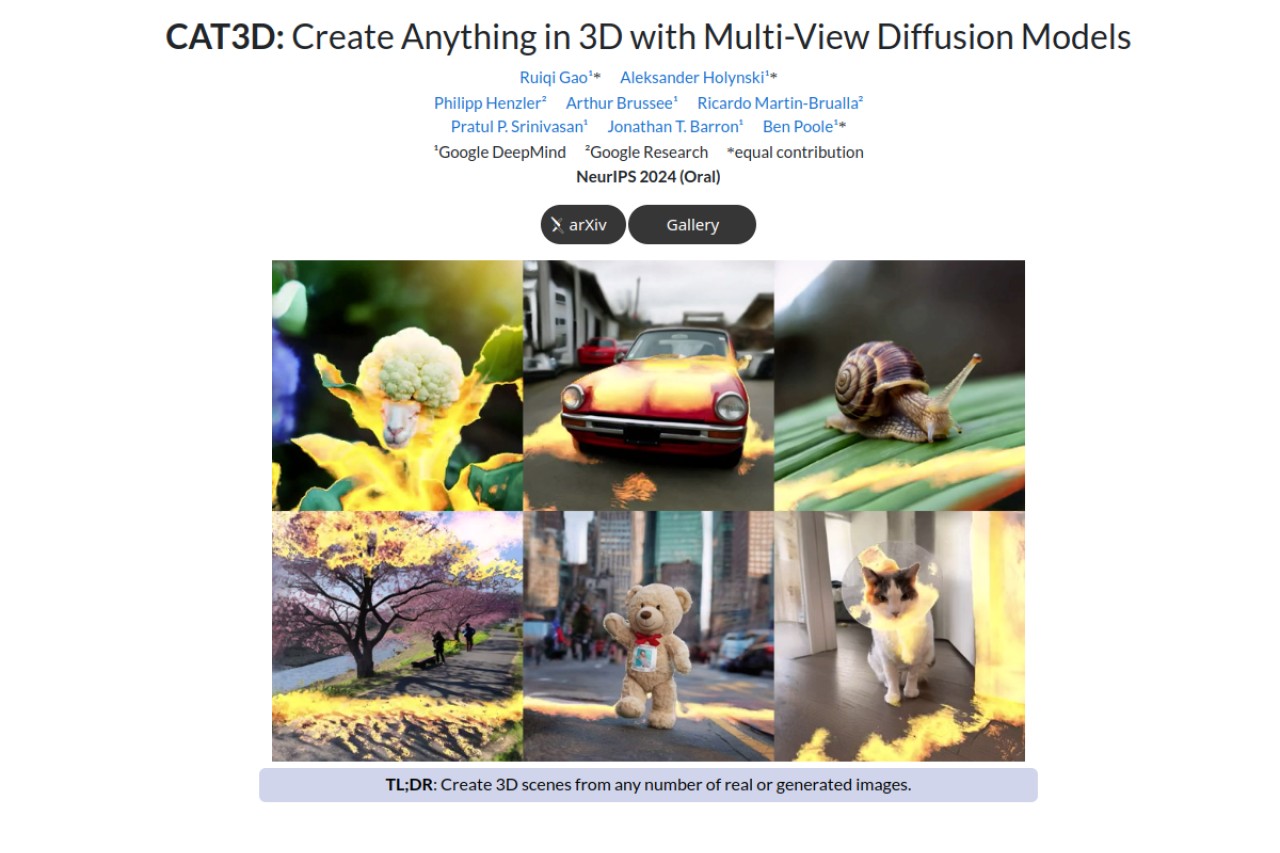 CAT3D官网截图