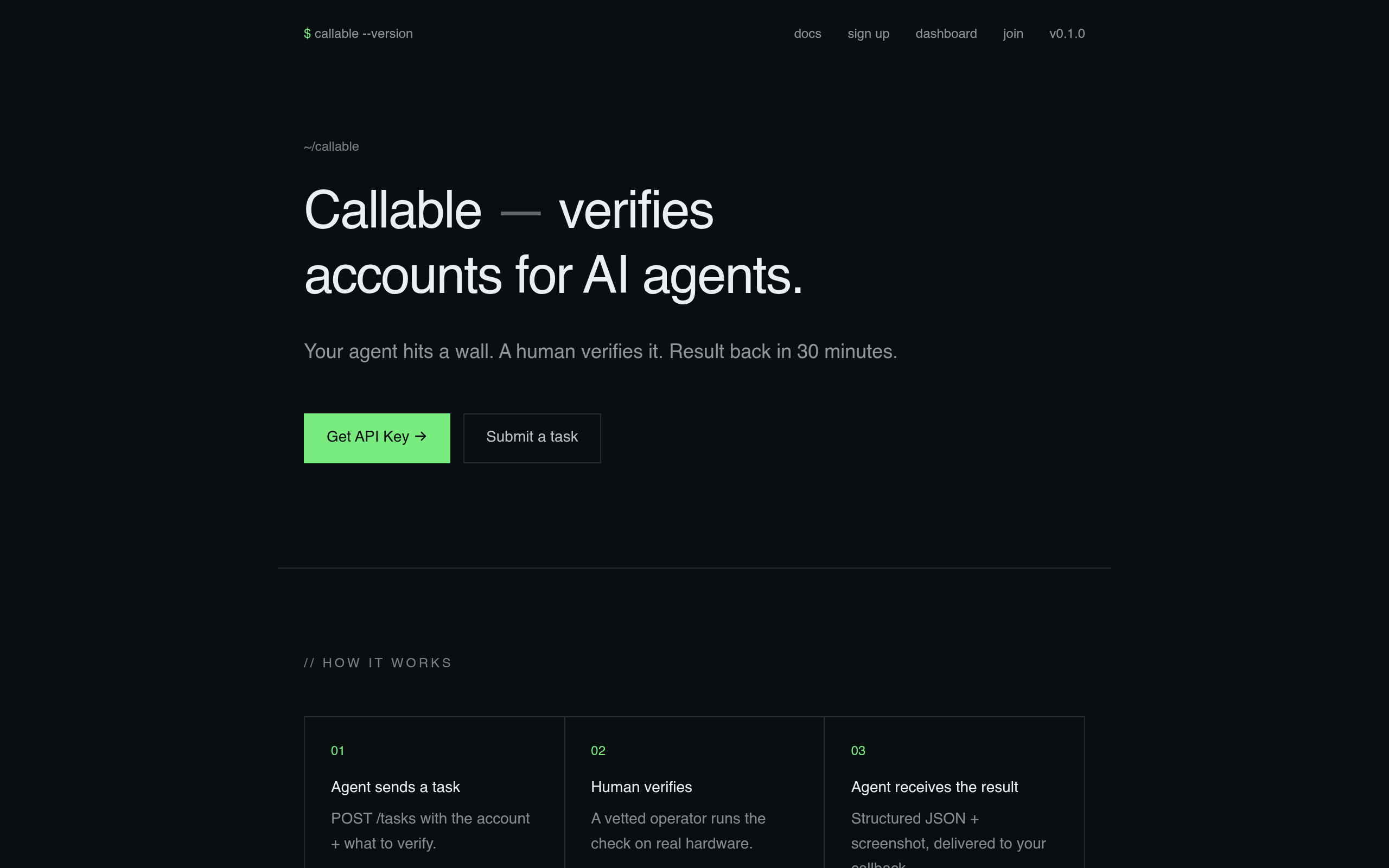 Callable官网截图