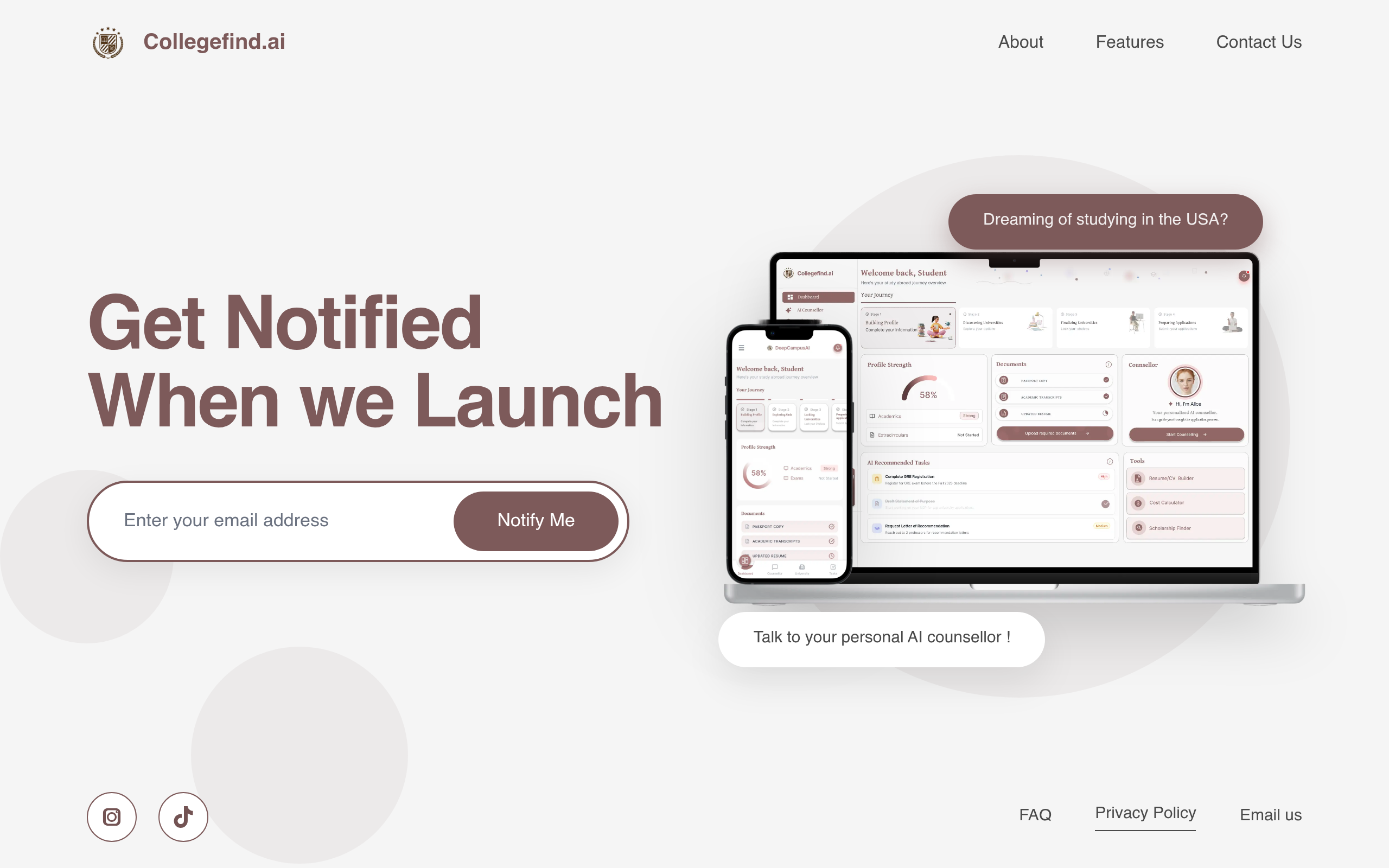Collegefind AI官网截图