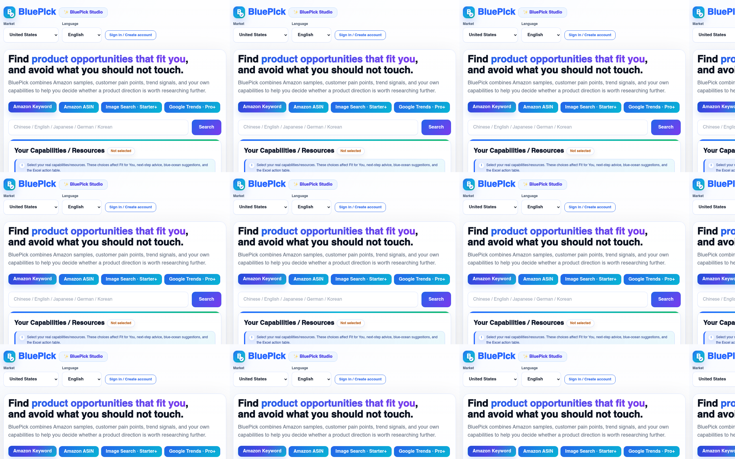 BluePick官网截图