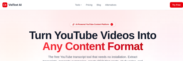 VidText AI官网截图