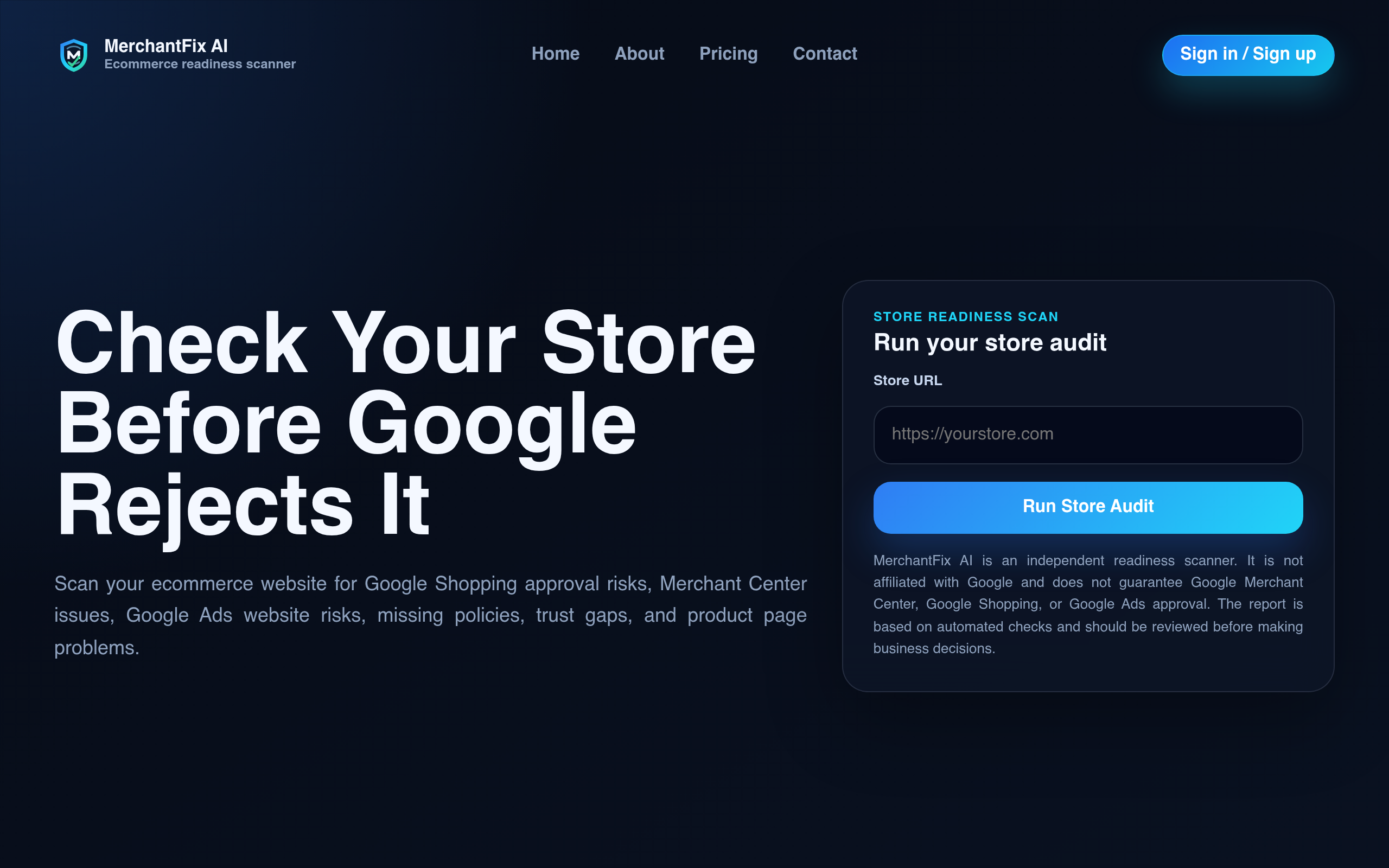 MerchantFix AI官网截图