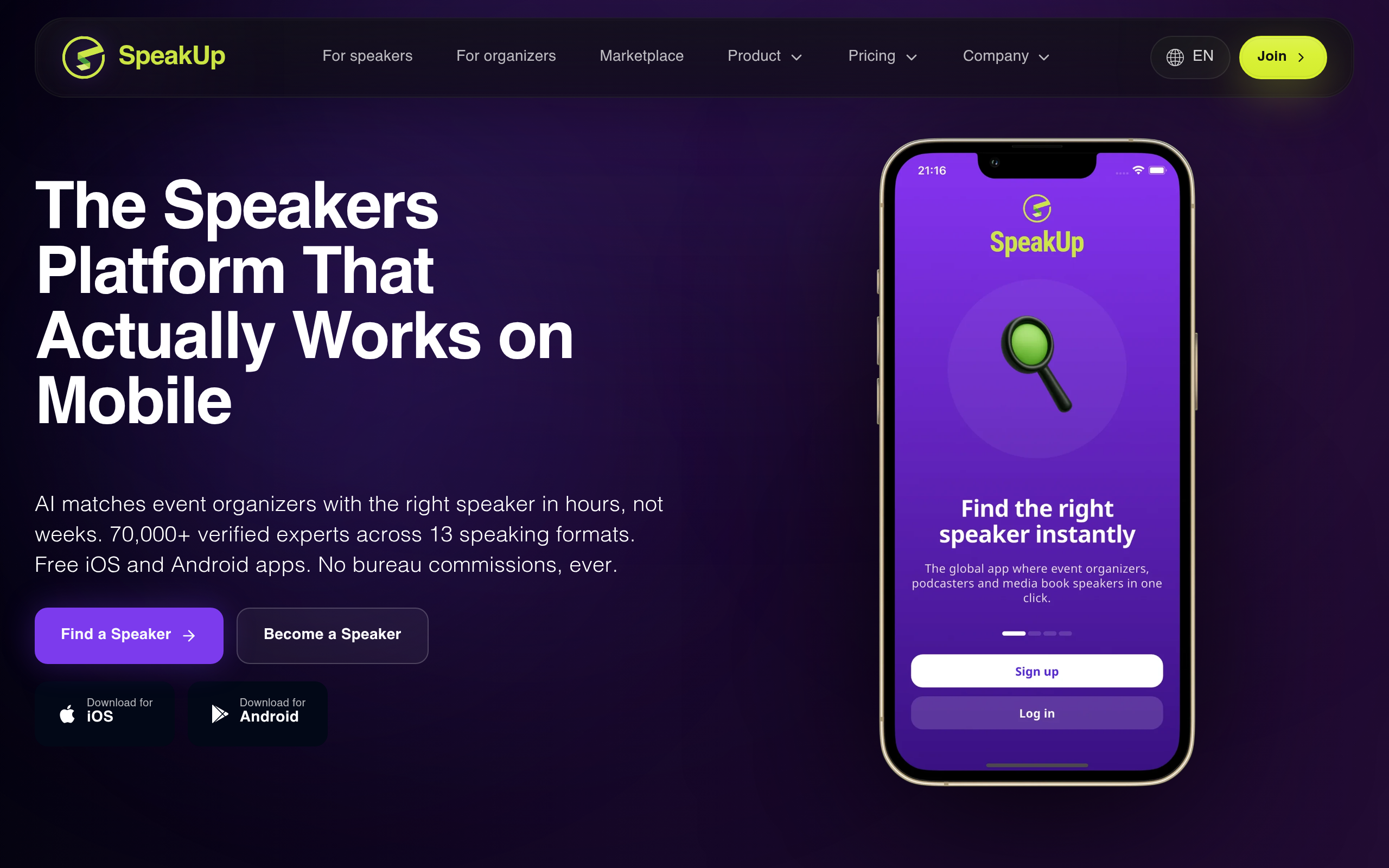 AI Speaker Platform官网截图