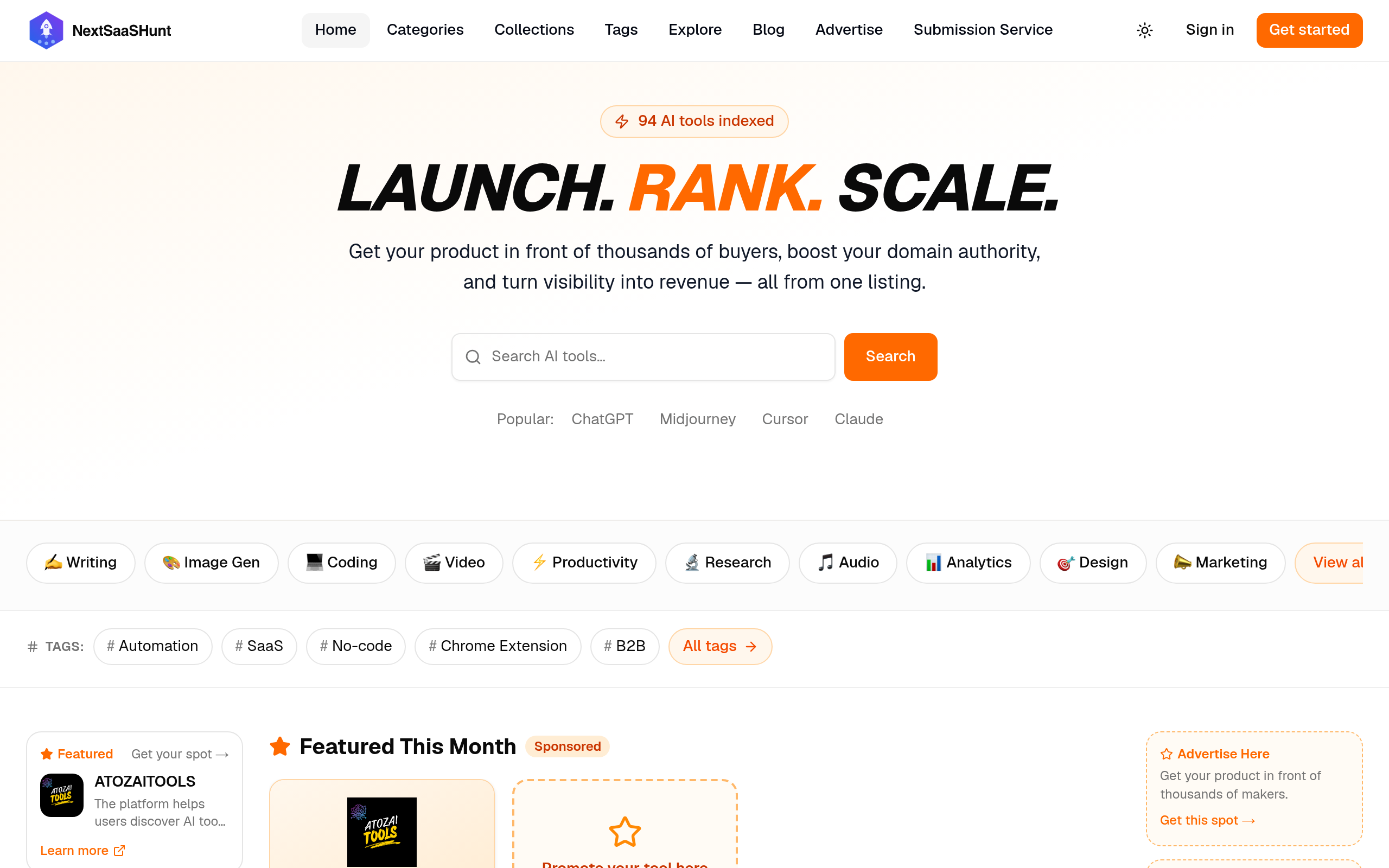 NextSaaSHunt官网截图