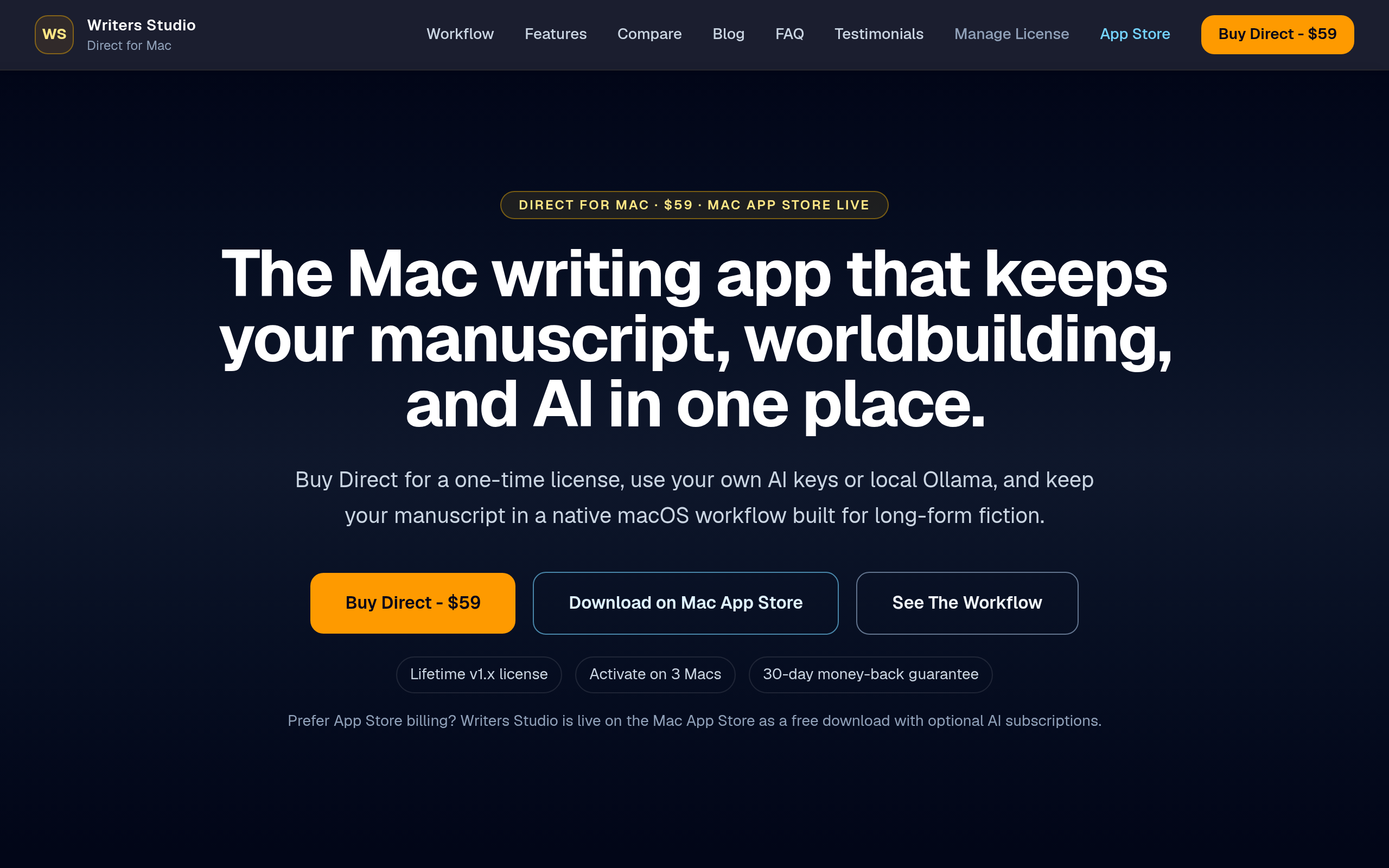Writers Studio官网截图