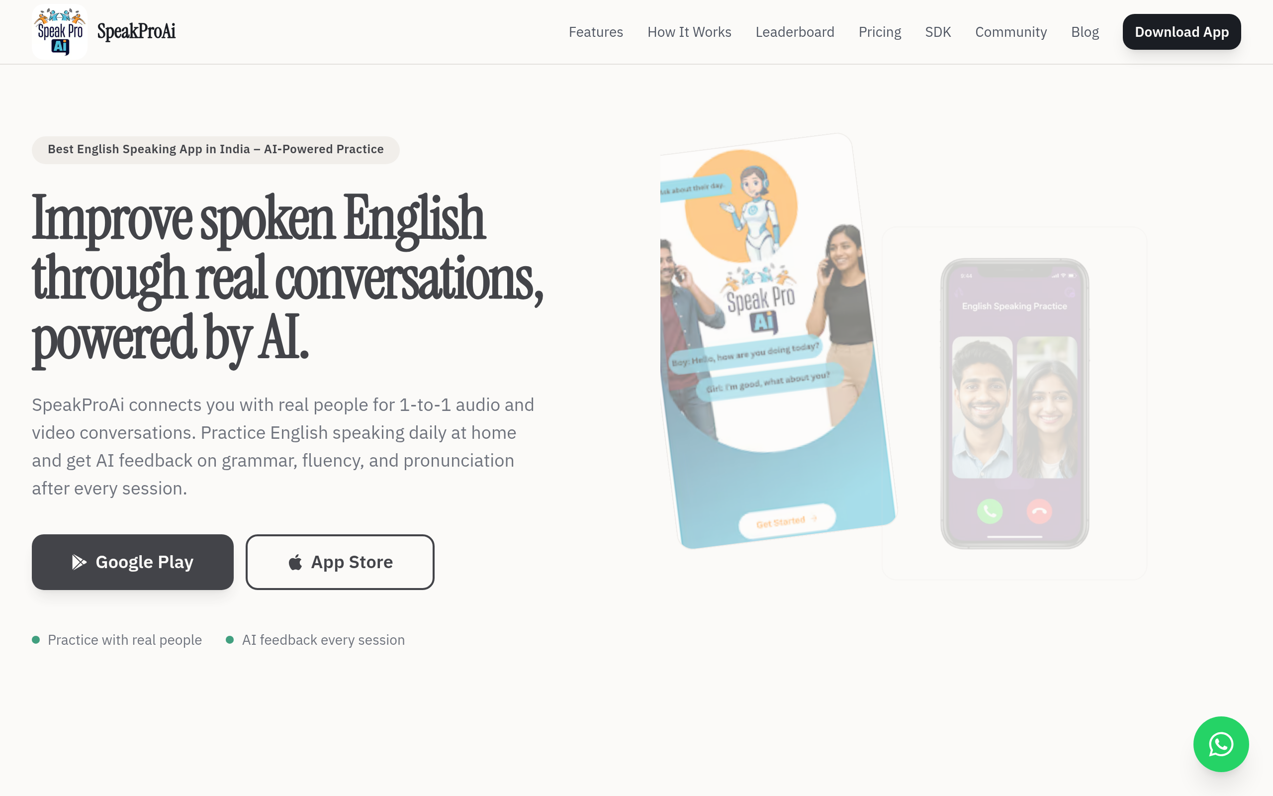 SpeakPro AI官网截图