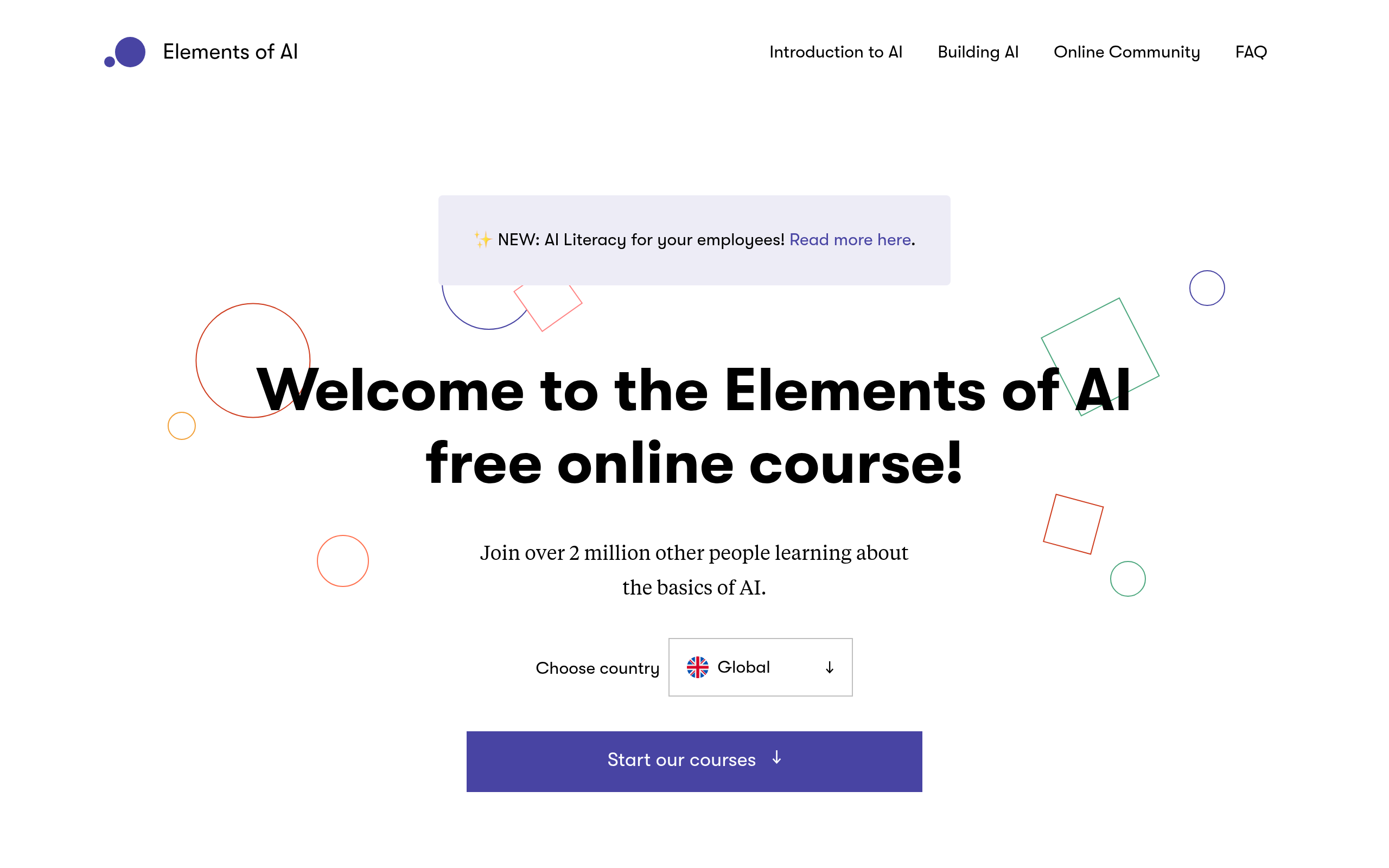 Elements of AI官网截图