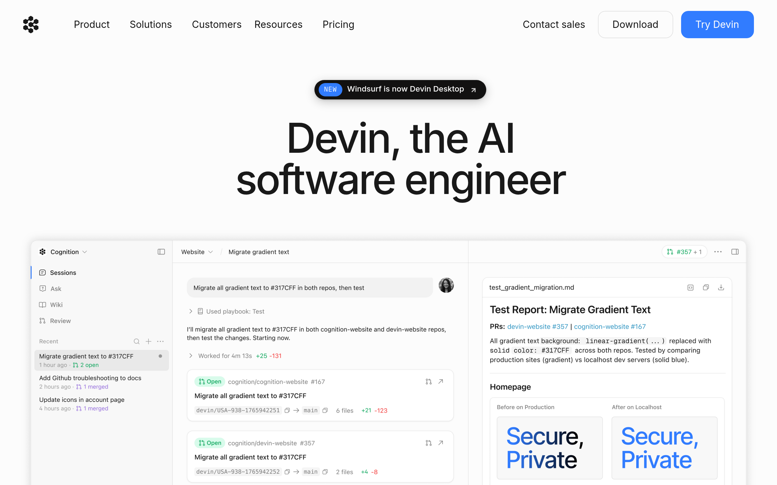 Devin官网截图