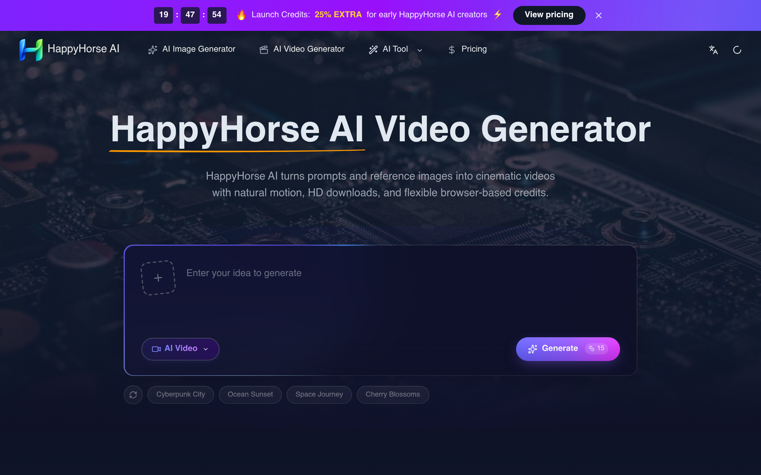 HappyHorse AI官网截图