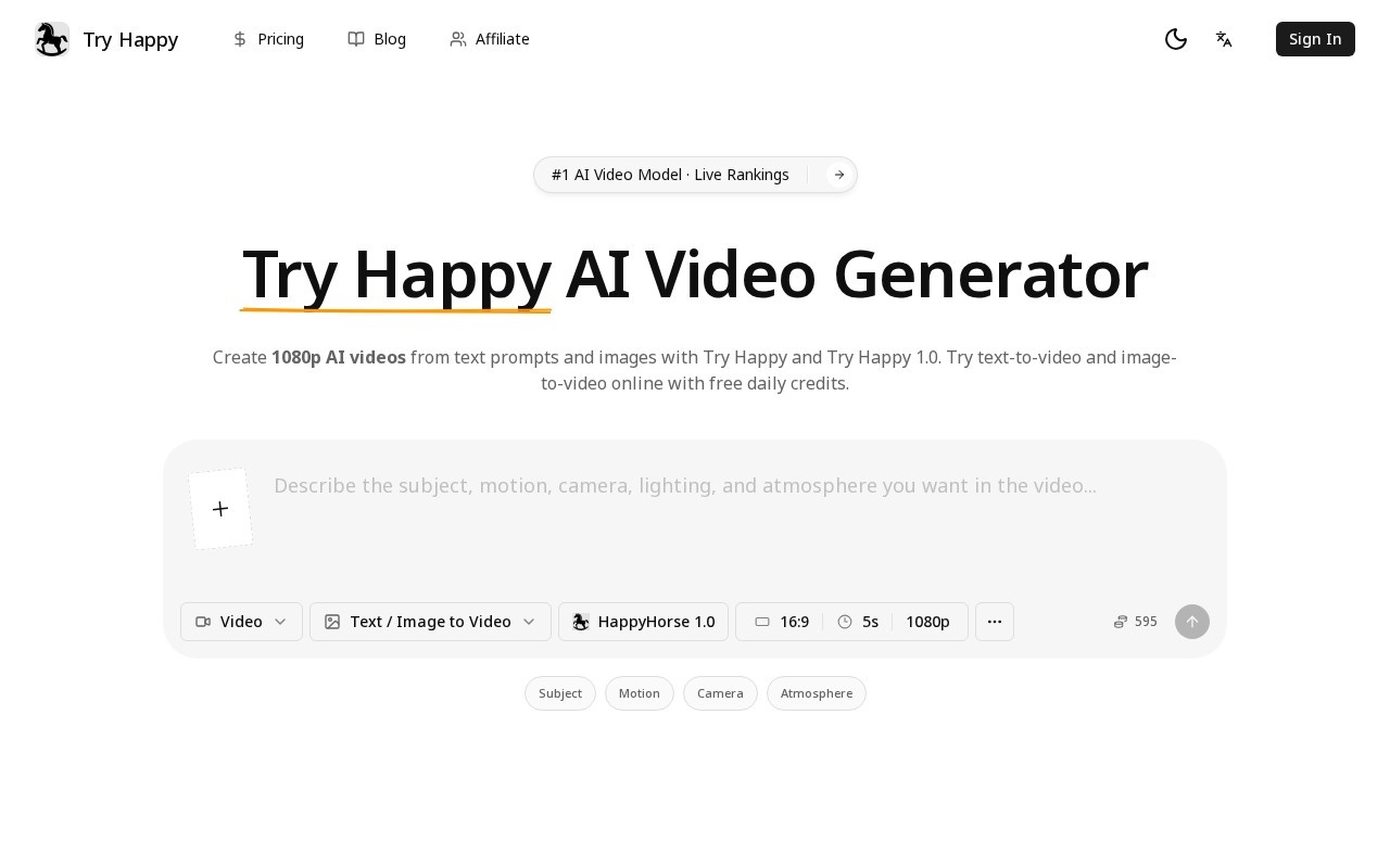 Happy Horse官网截图