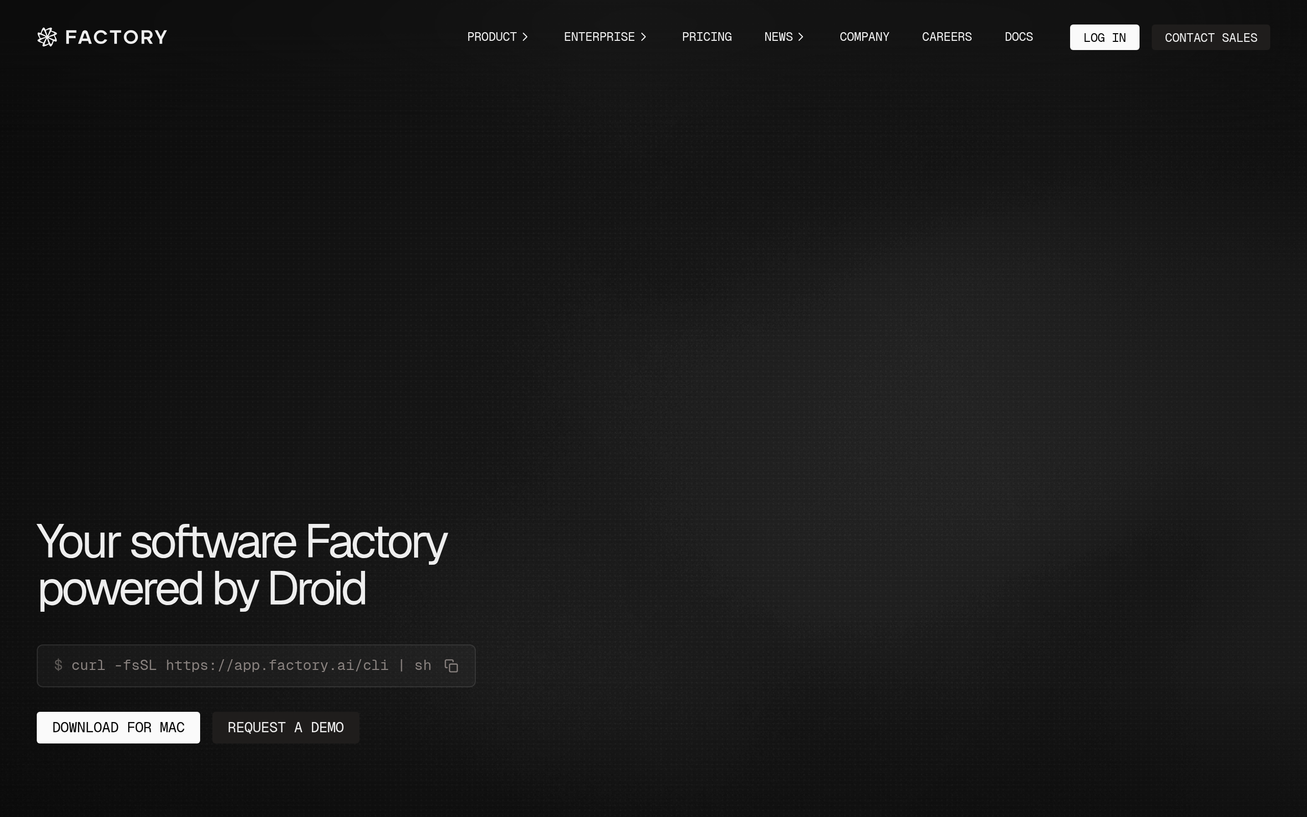Factory官网截图
