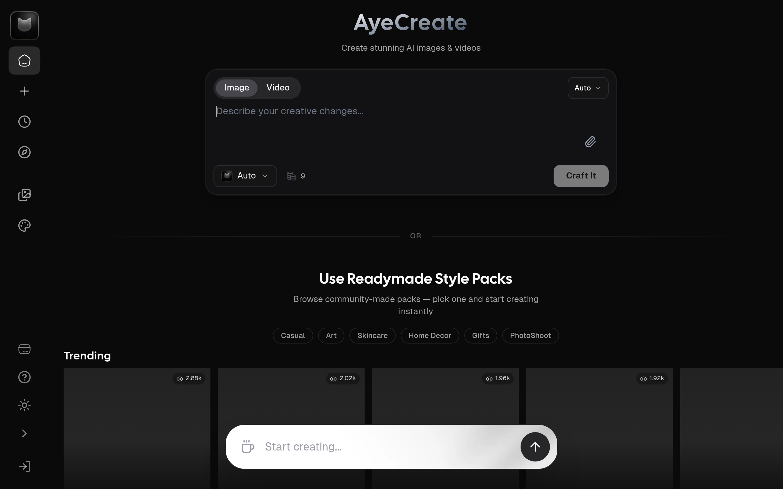 AyeCreate官网截图