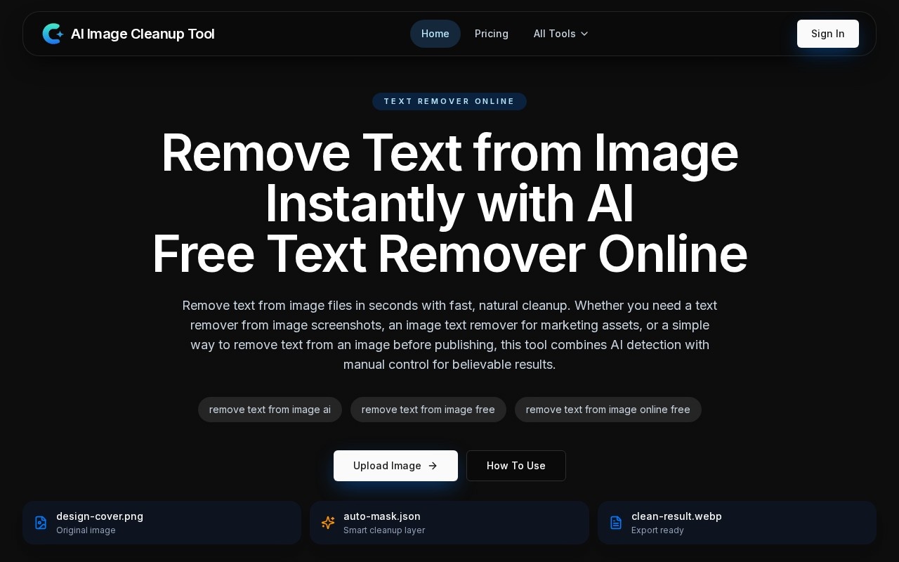 ImageCleanupAI官网截图