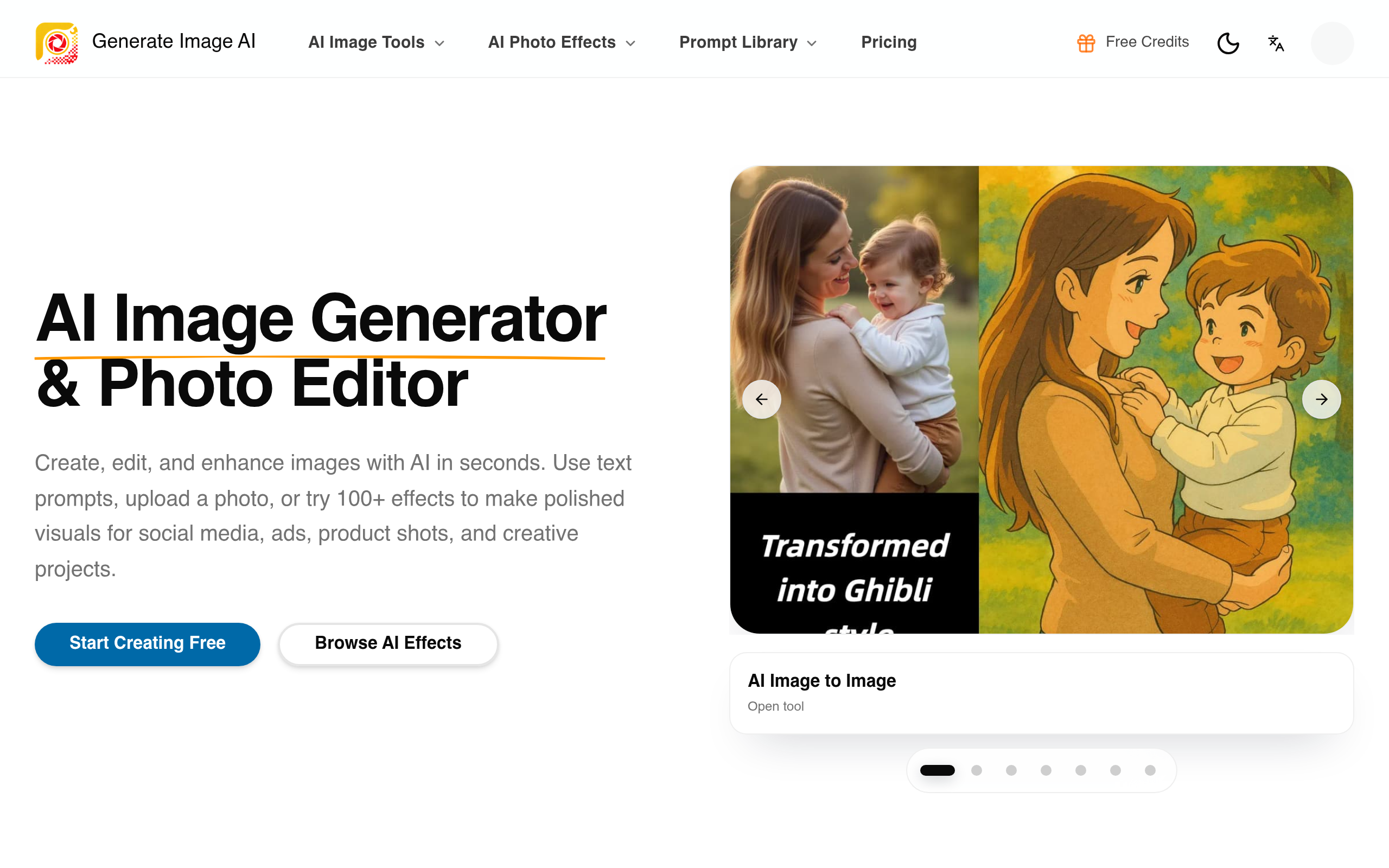 GenerateImage.ai官网截图