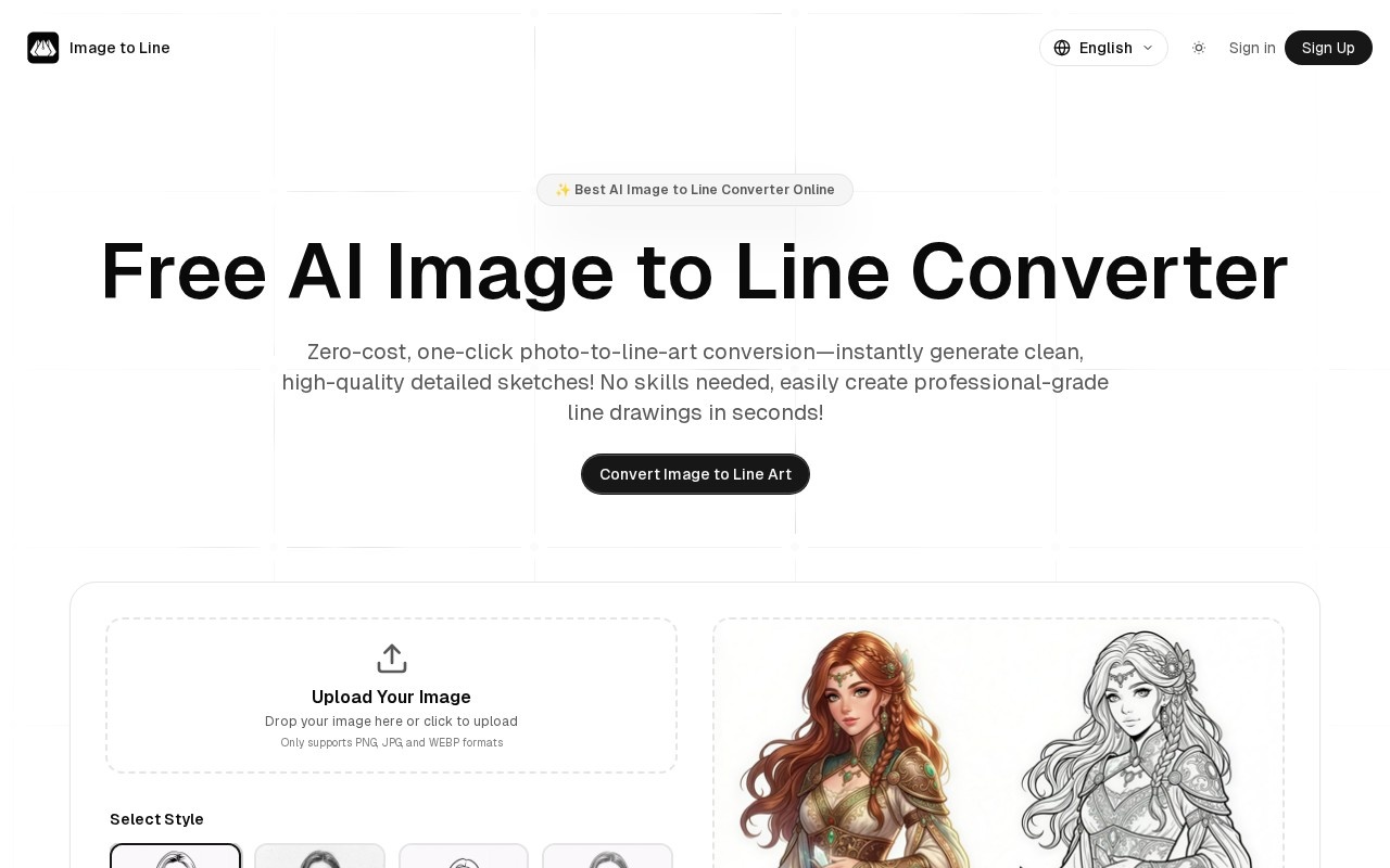 AI Image to Line Converter官网截图