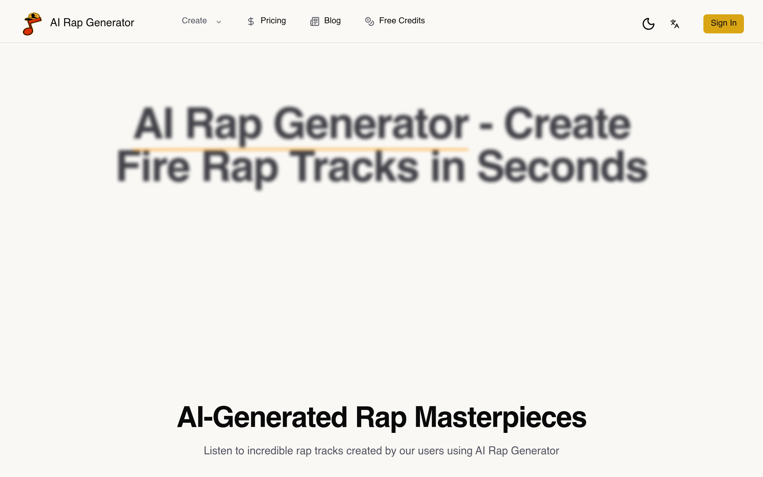 AI Rap Generator官网截图