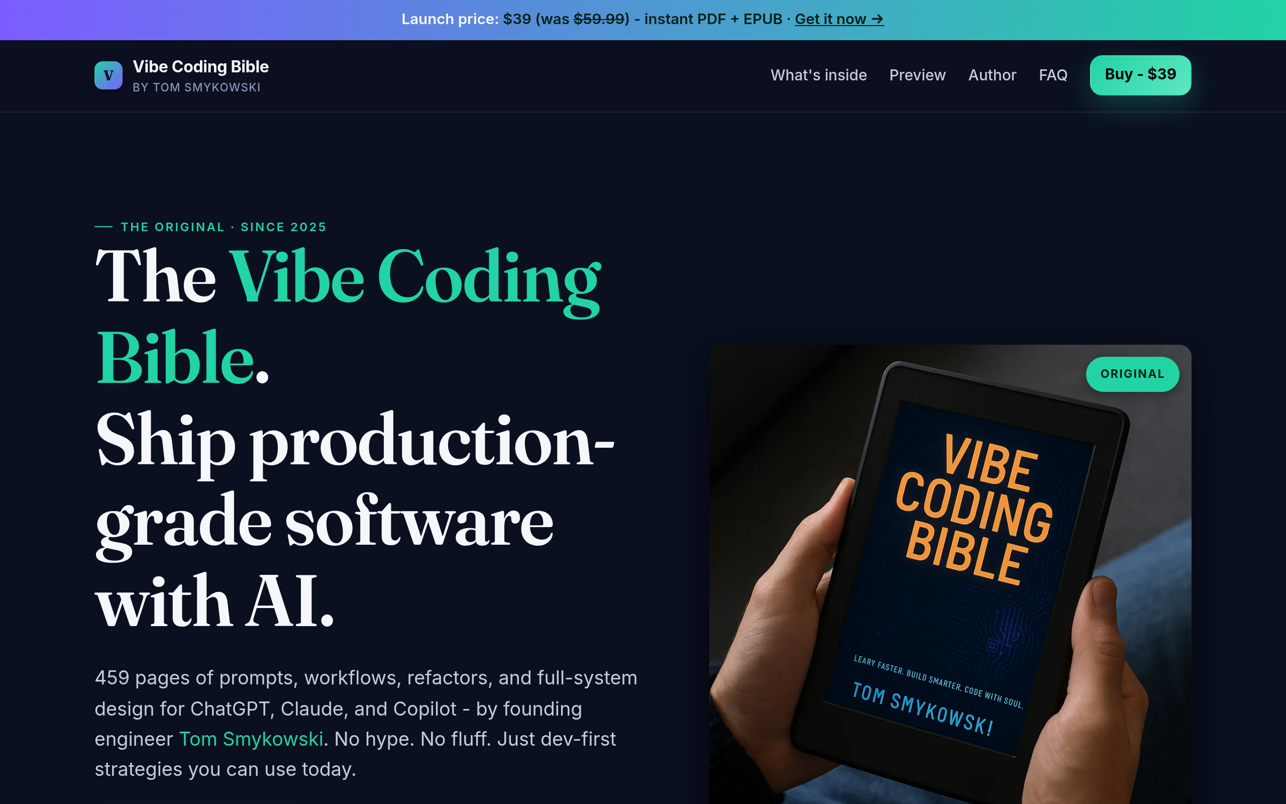 Vibe Coding Bible官网截图