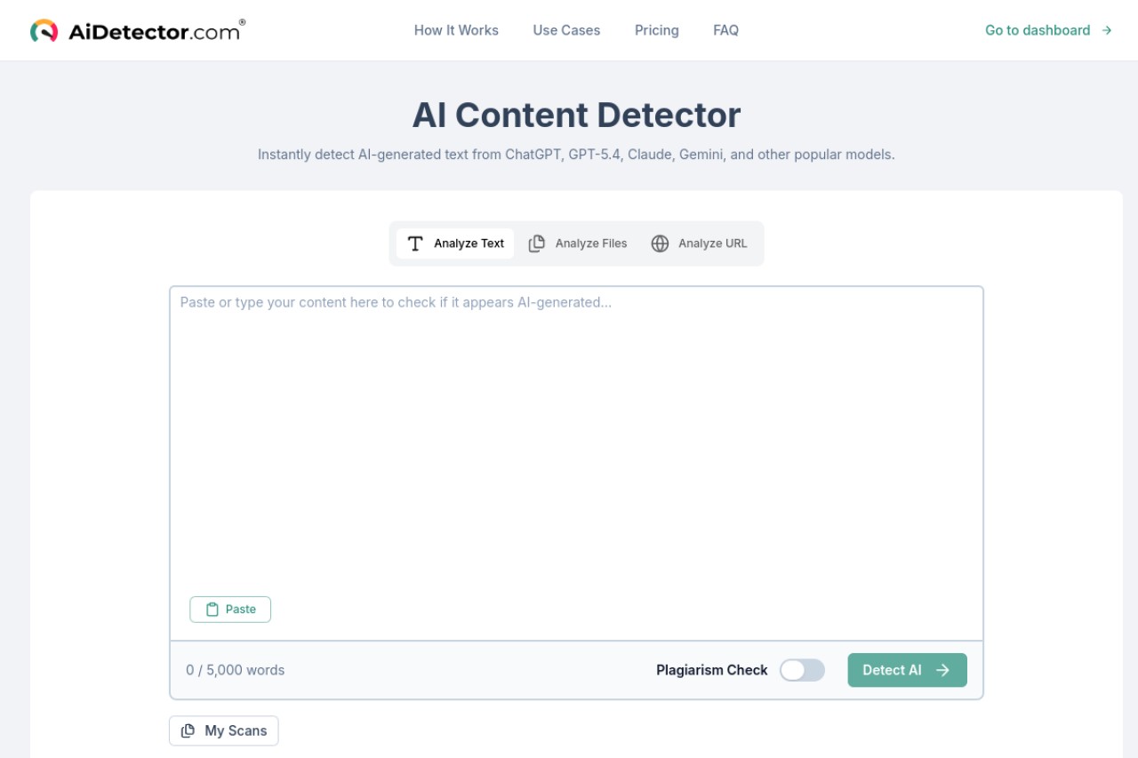 AI Detector官网截图