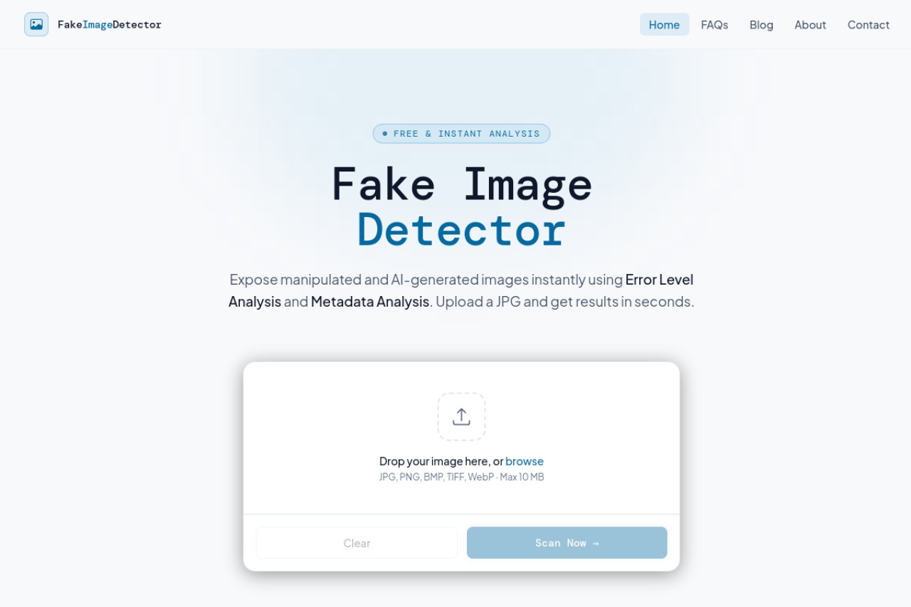 Fake Image Detector官网截图