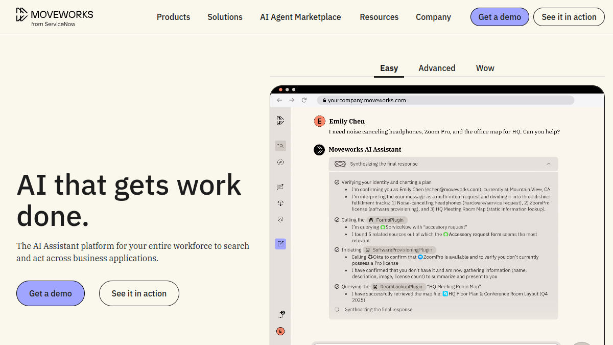Moveworks官网截图