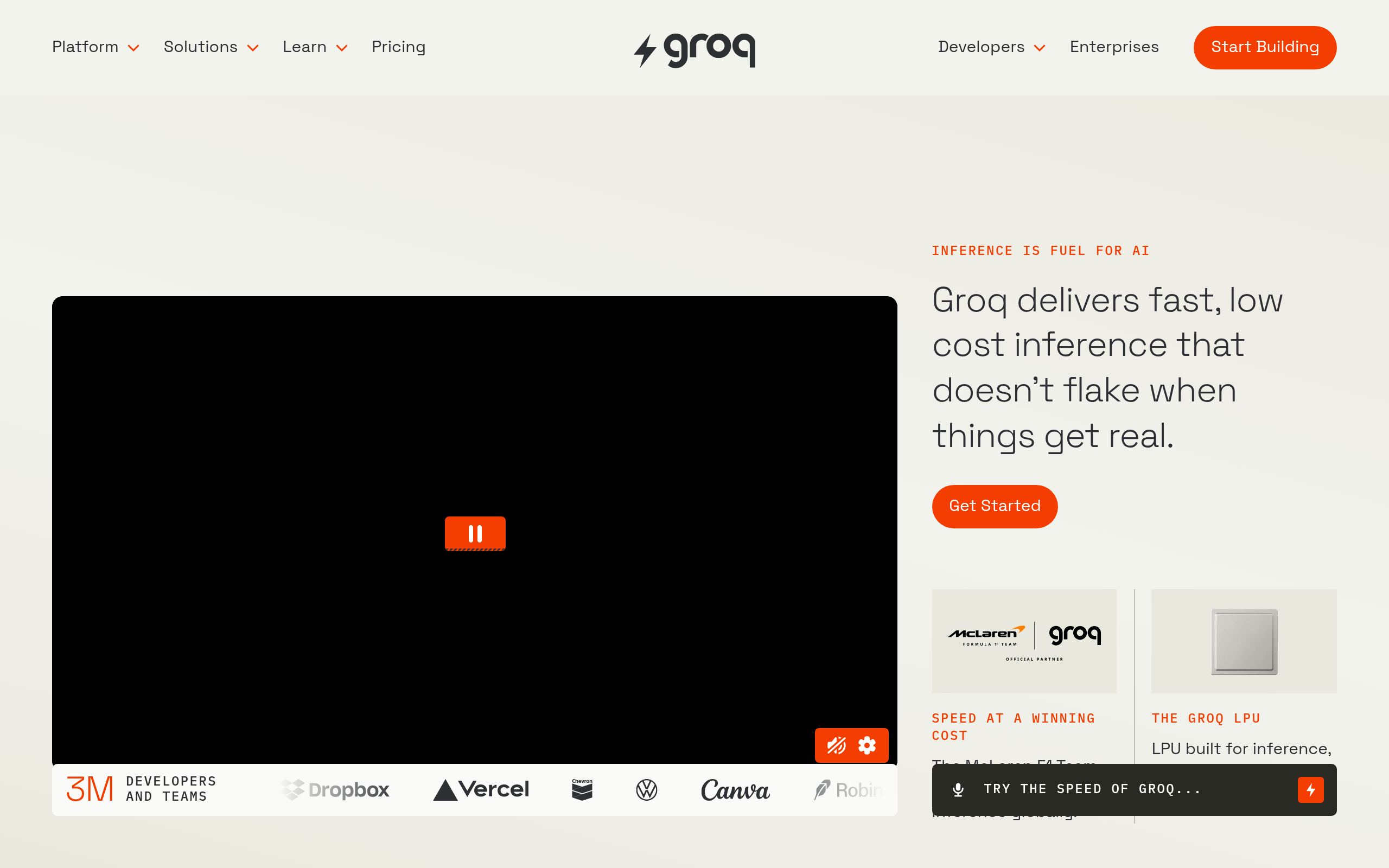 Groq官网截图