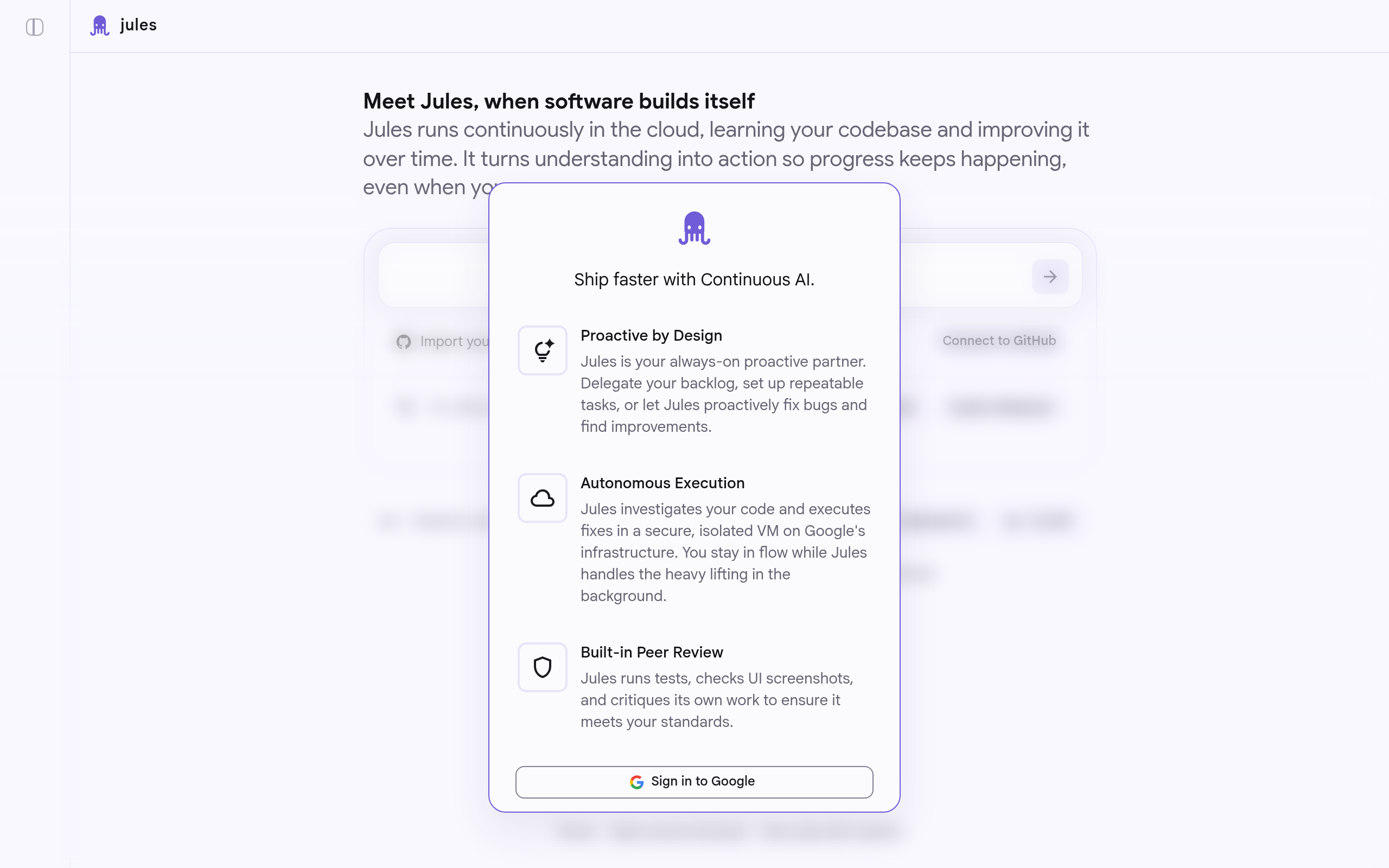 Google Jules官网截图