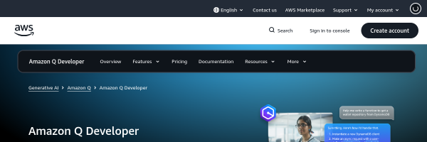CodeWhisperer官网截图