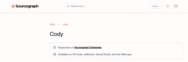 Sourcegraph Cody官网截图