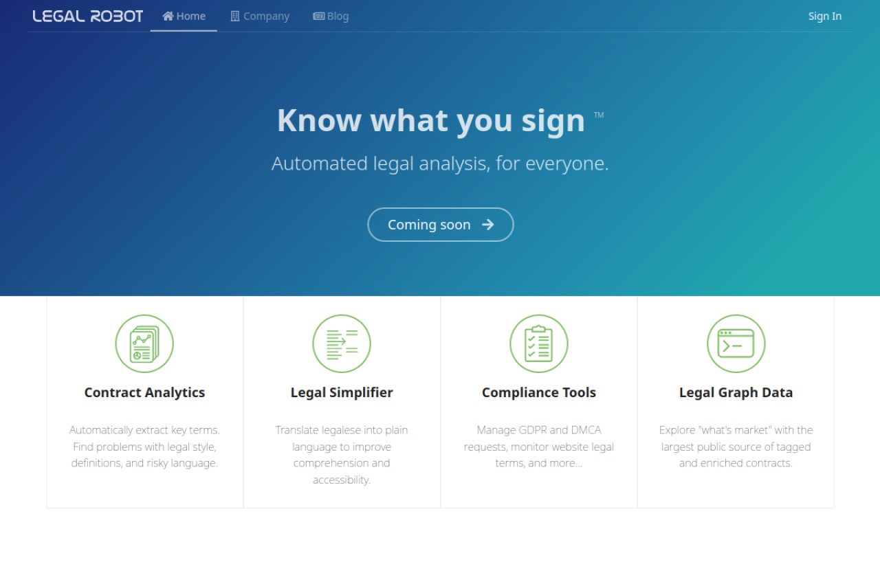 LegalRobot官网截图