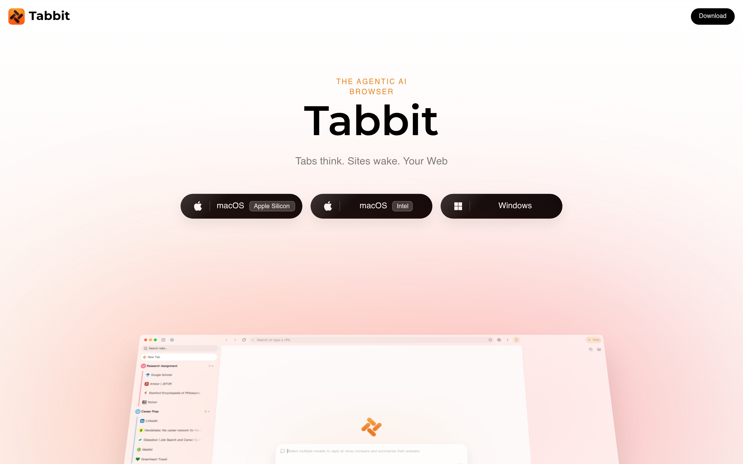 Tabbit官网截图