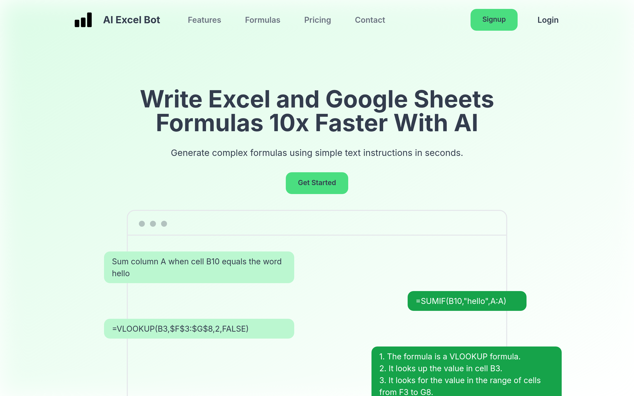 AI Excel Bot官网截图