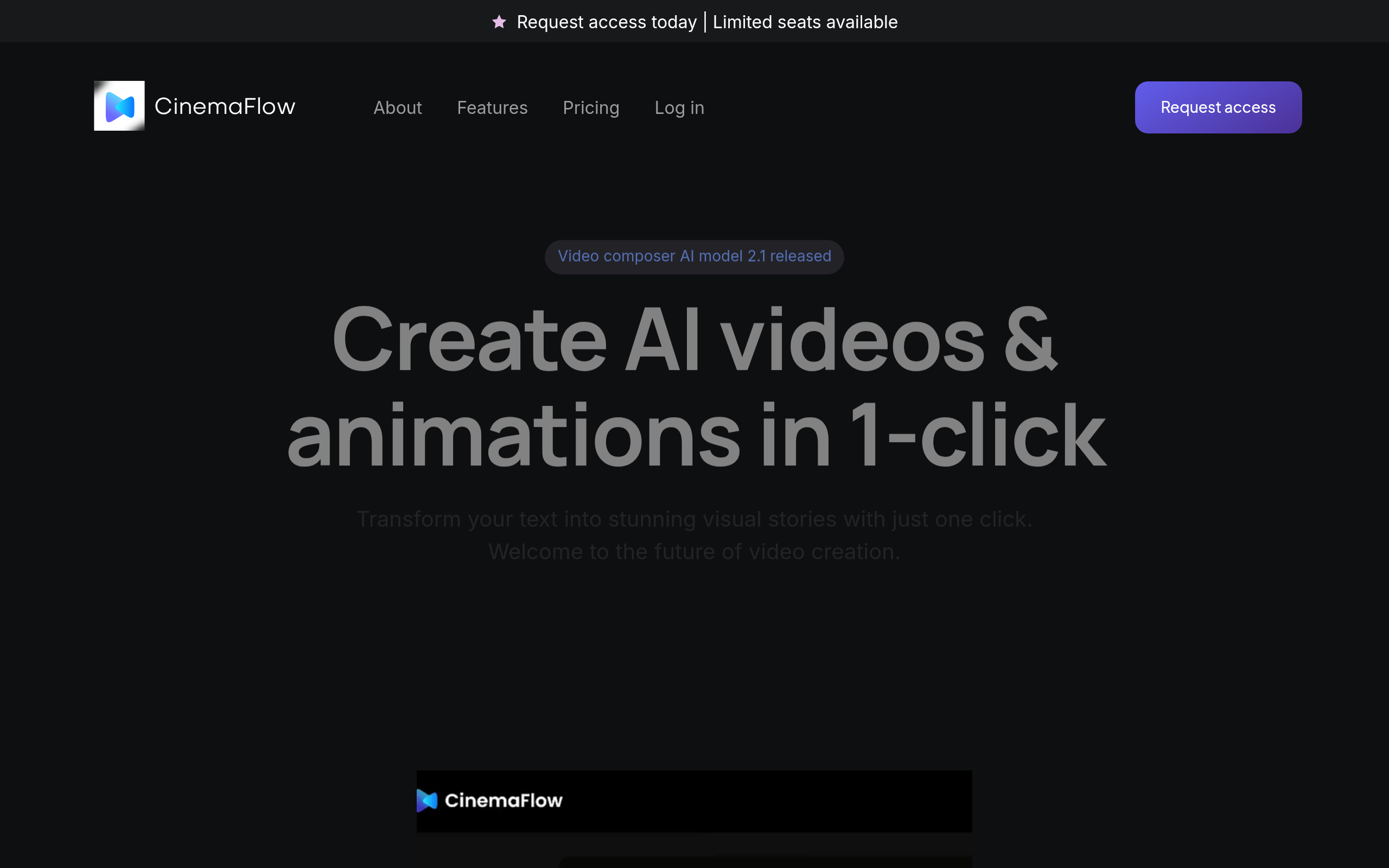 CinemaFlow AI官网截图