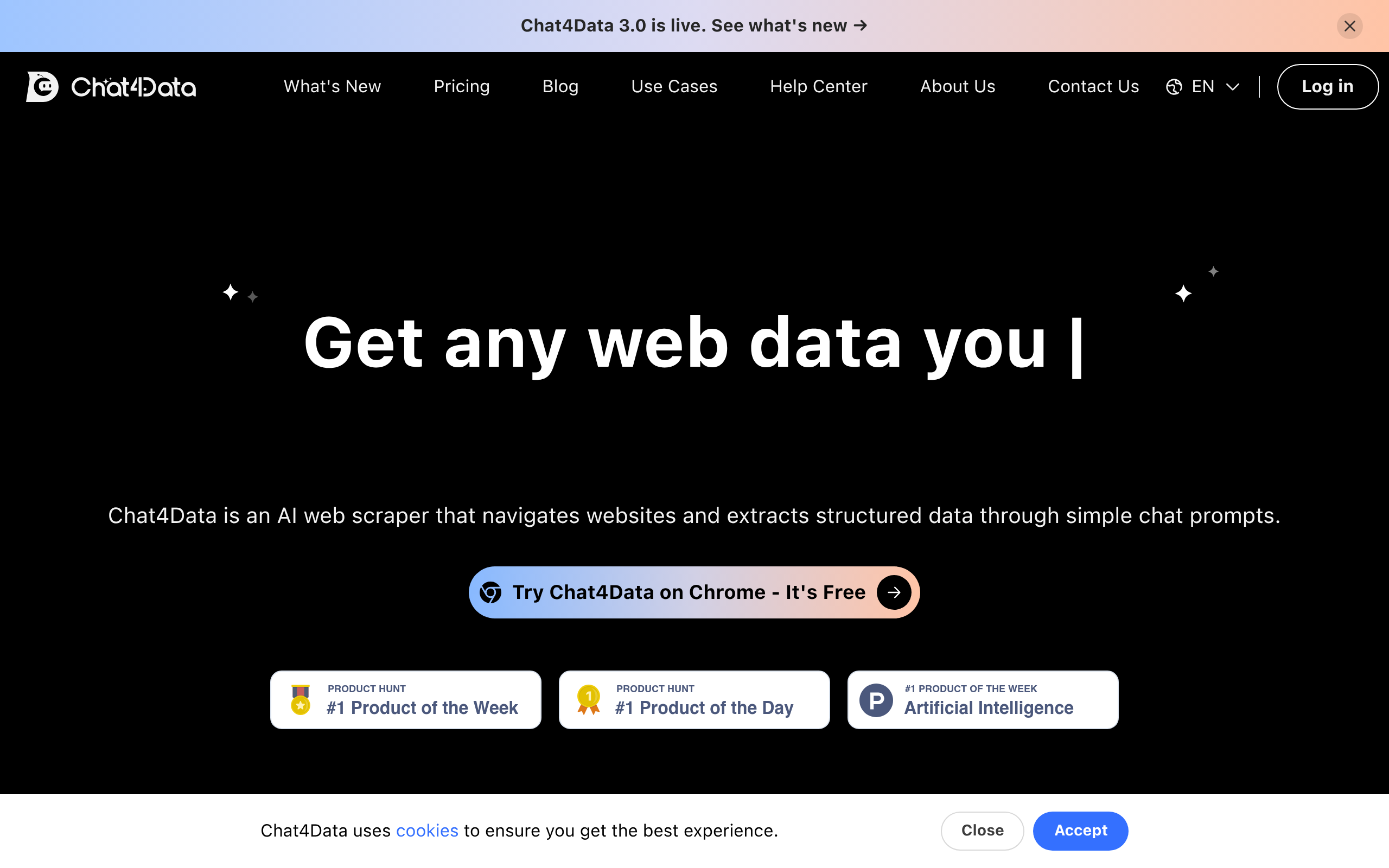 Chat4Data官网截图