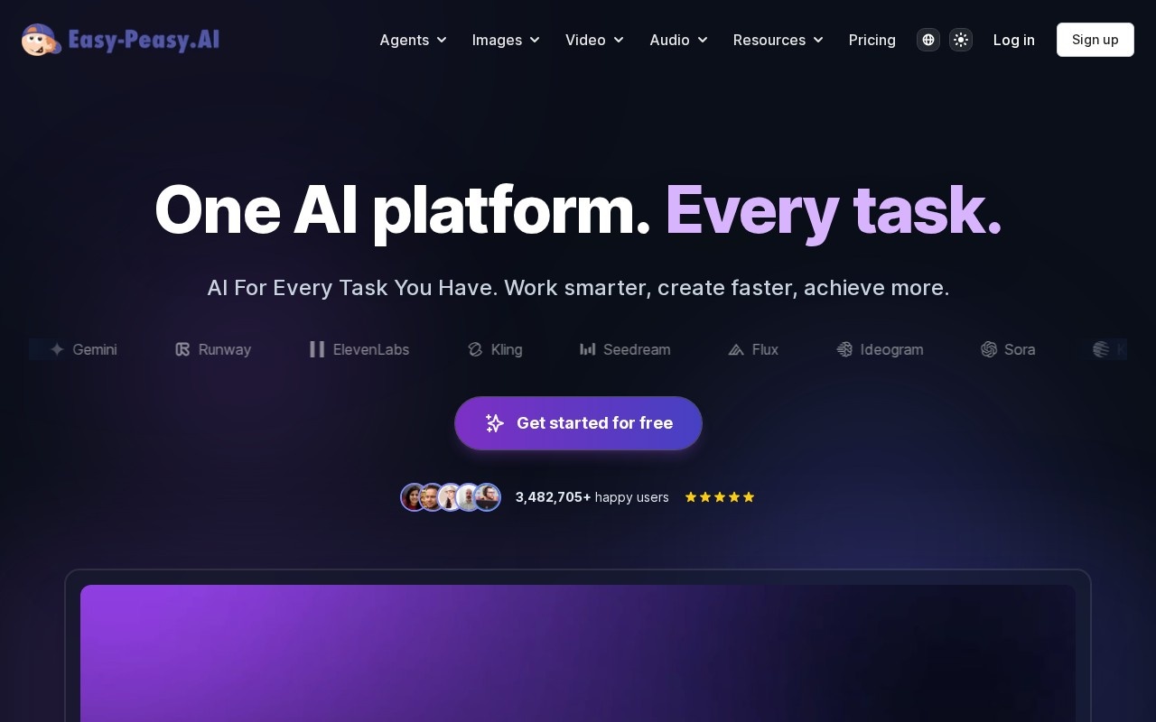 Easy-Peasy.ai官网截图