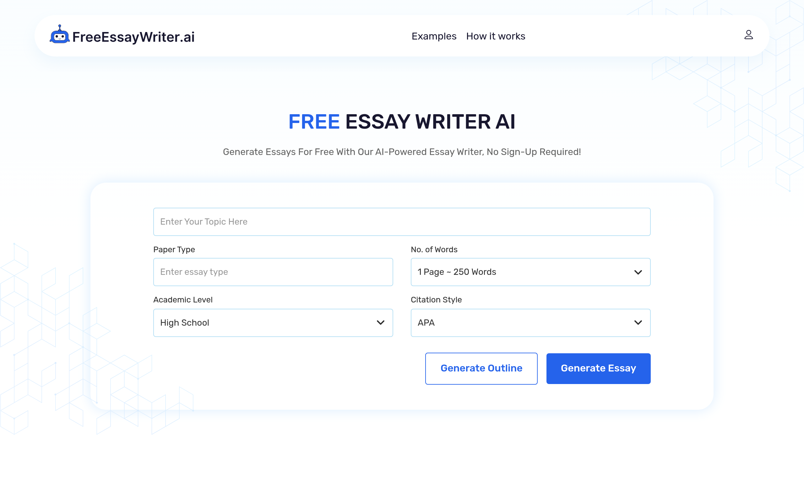 FreeEssayWriter.ai官网截图