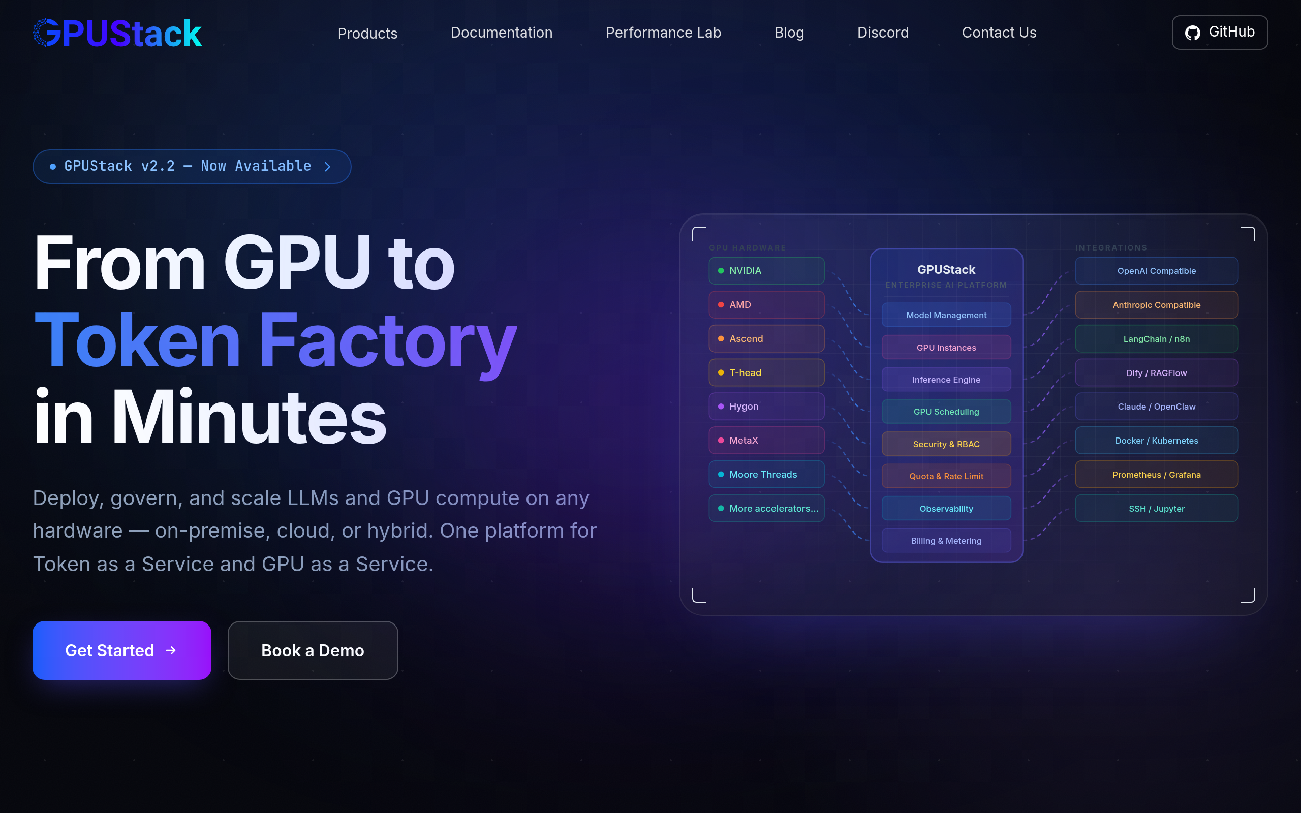 GPUStack官网截图