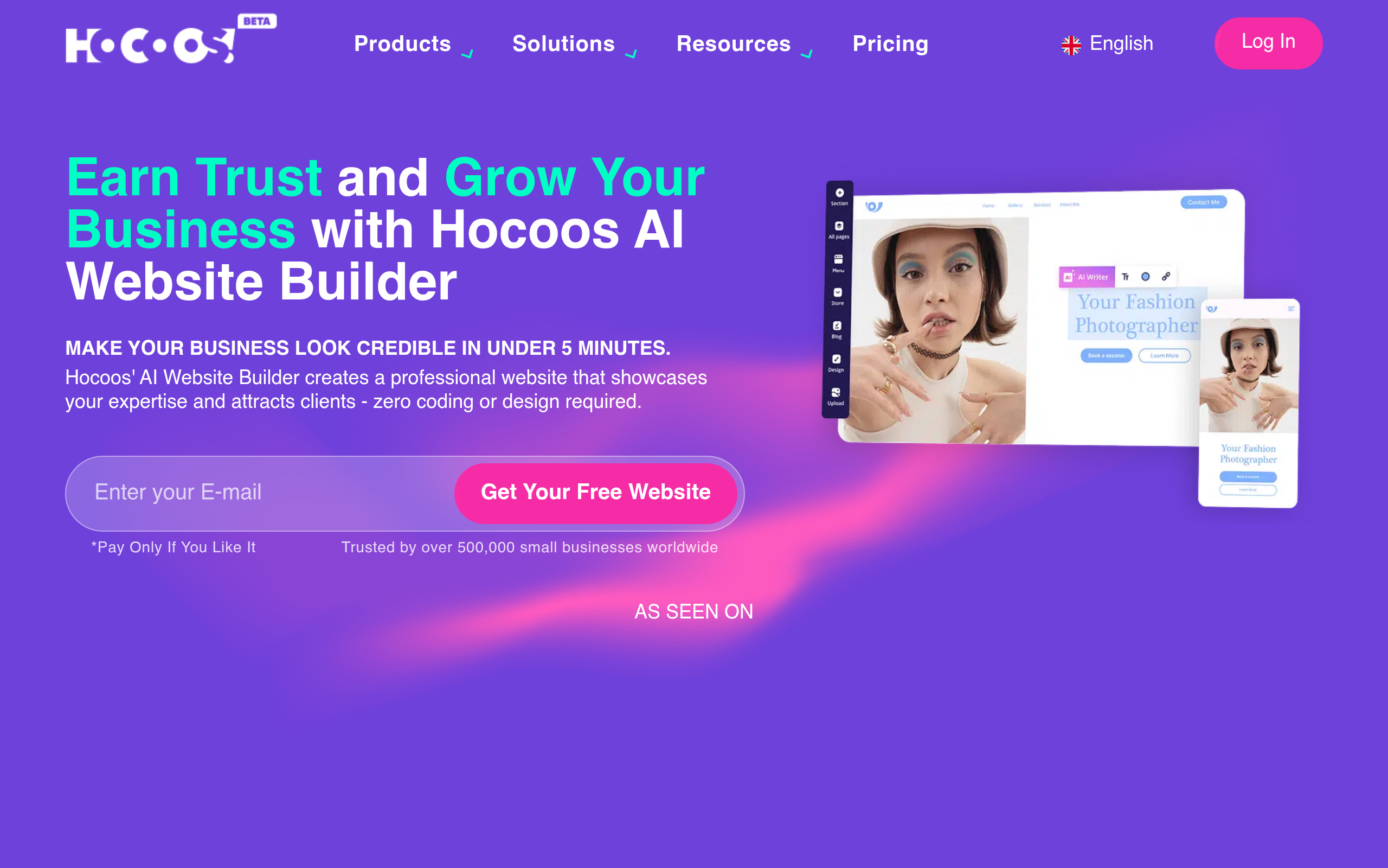 Hocoos官网截图