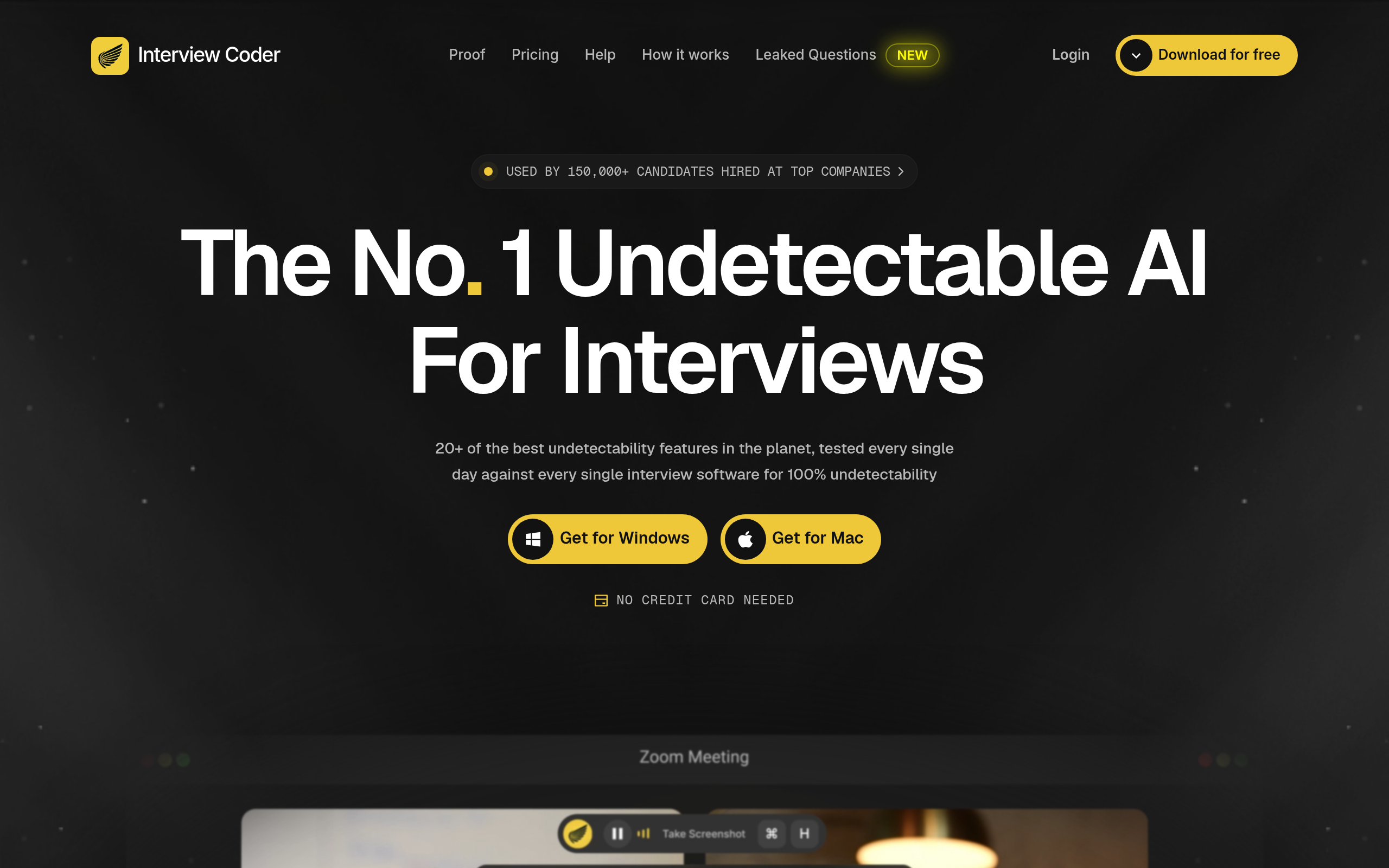 Interview Coder官网截图