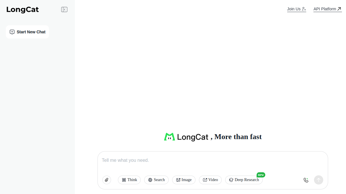 LongCat官网截图