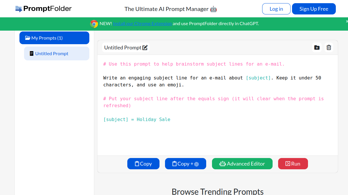 PromptFolder官网截图