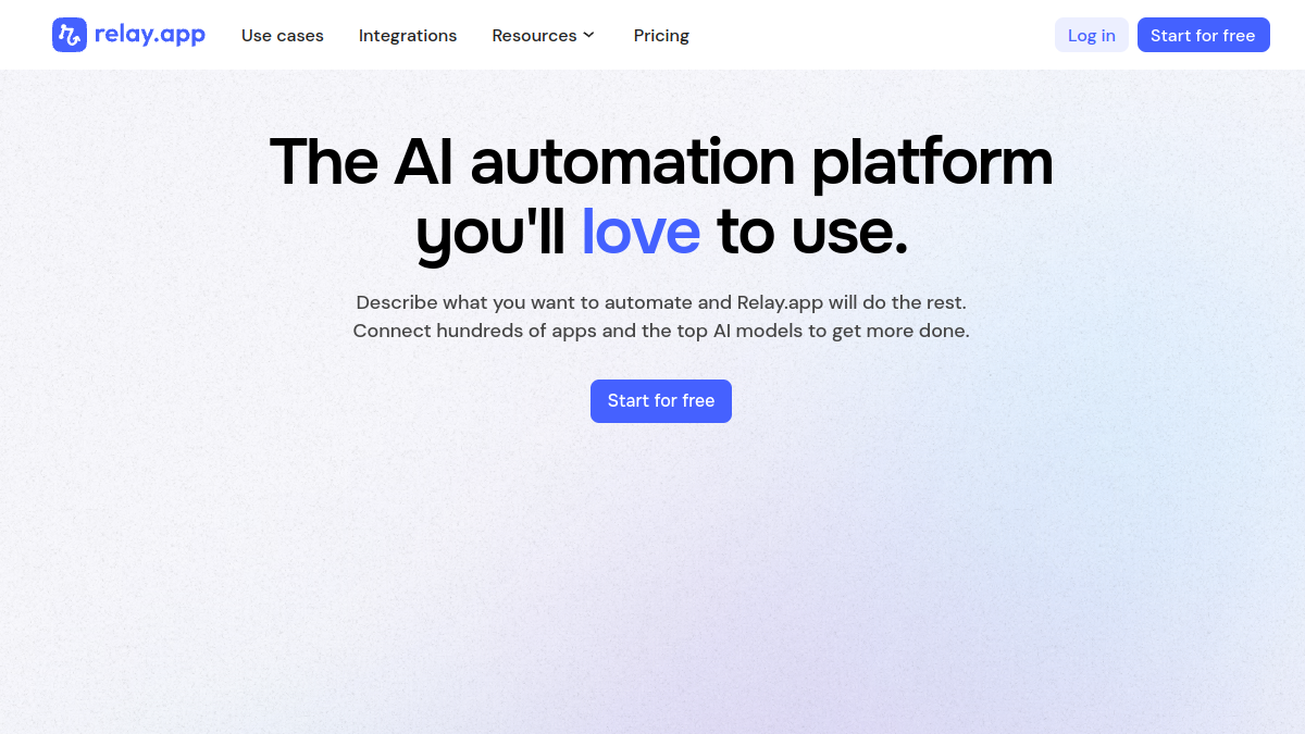 Relay.app官网截图