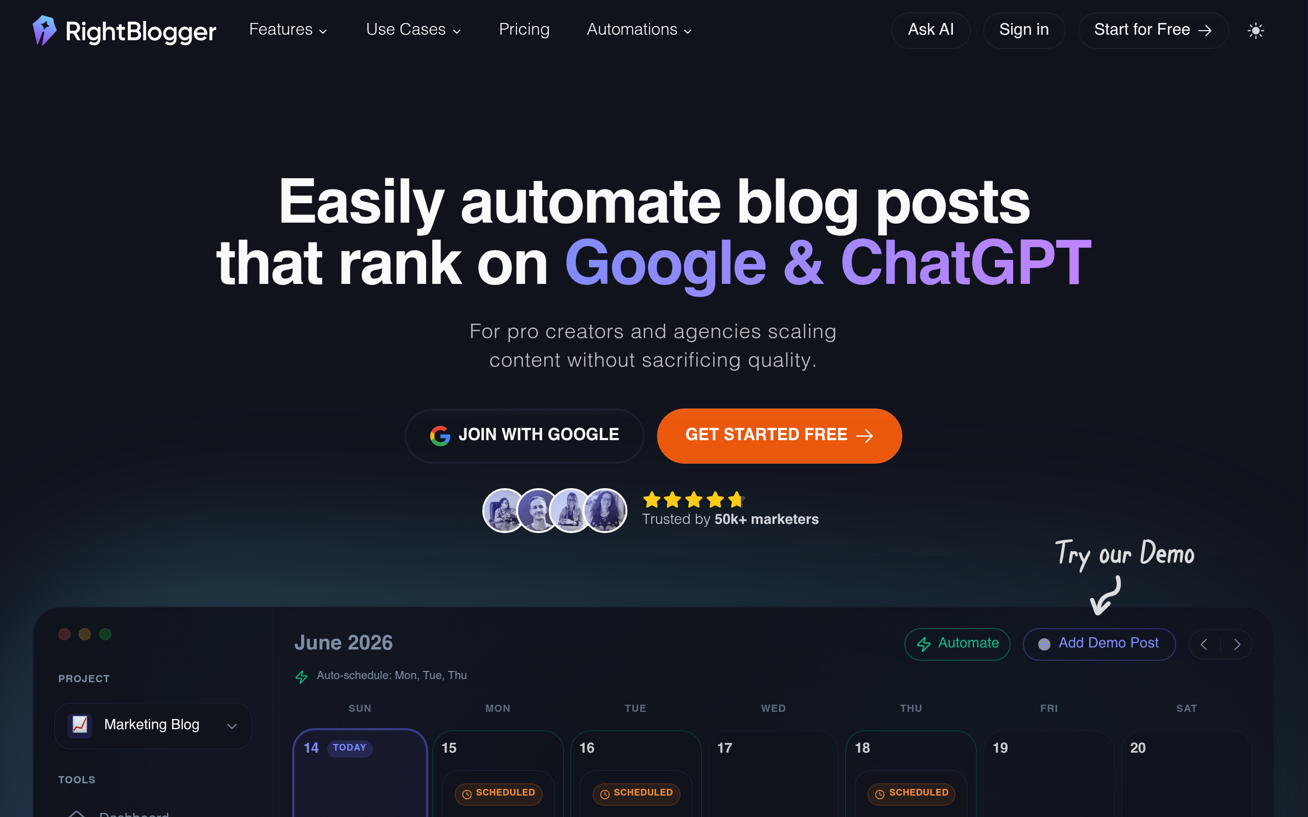 RightBlogger官网截图
