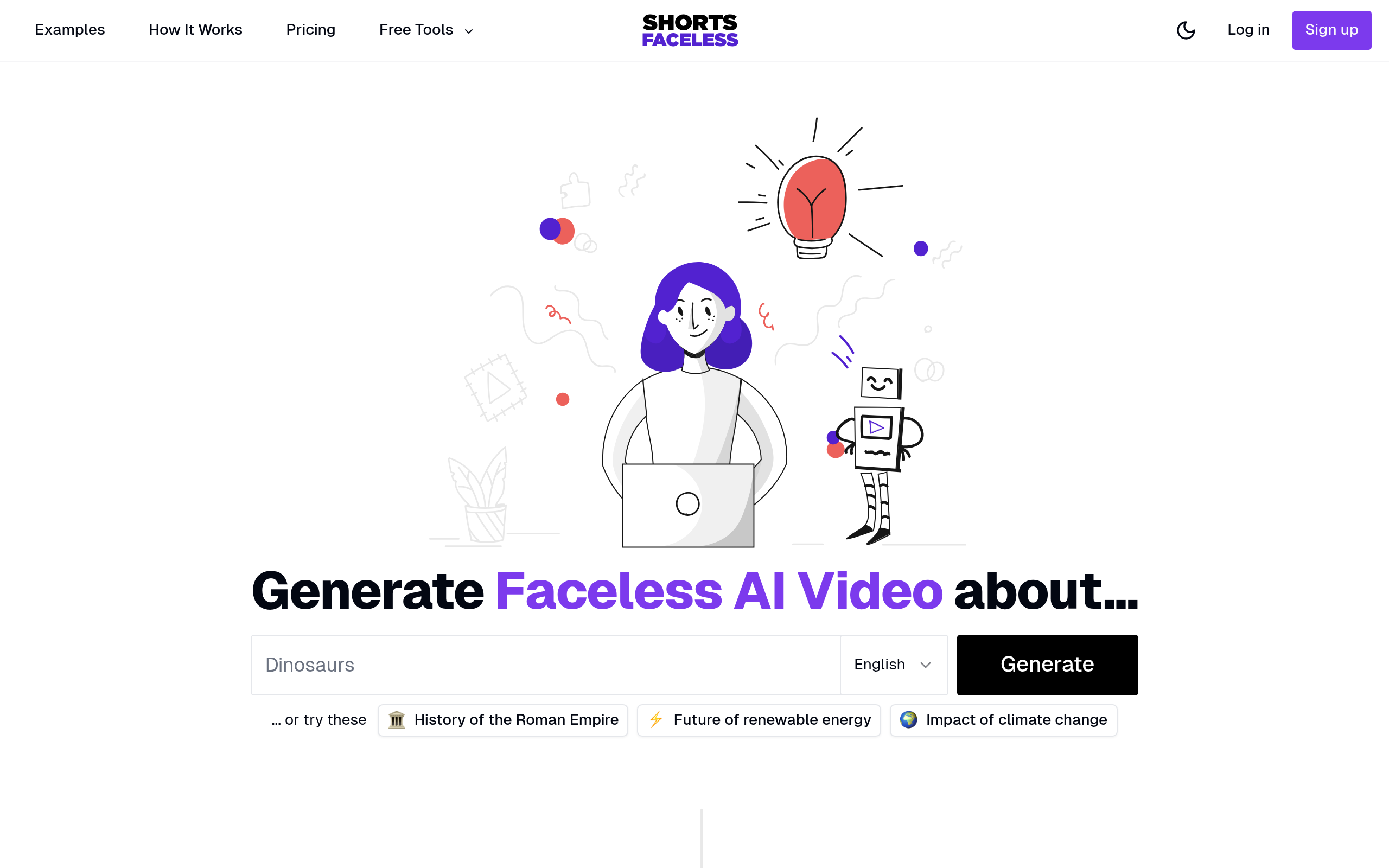 ShortsFaceless官网截图