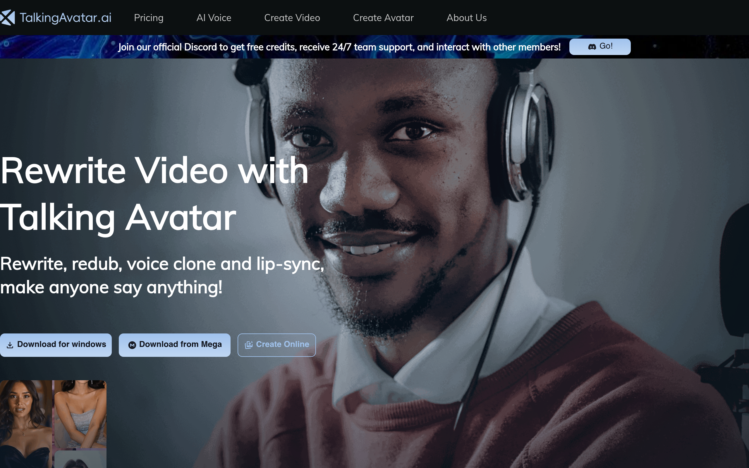 TalkingAvatar AI官网截图