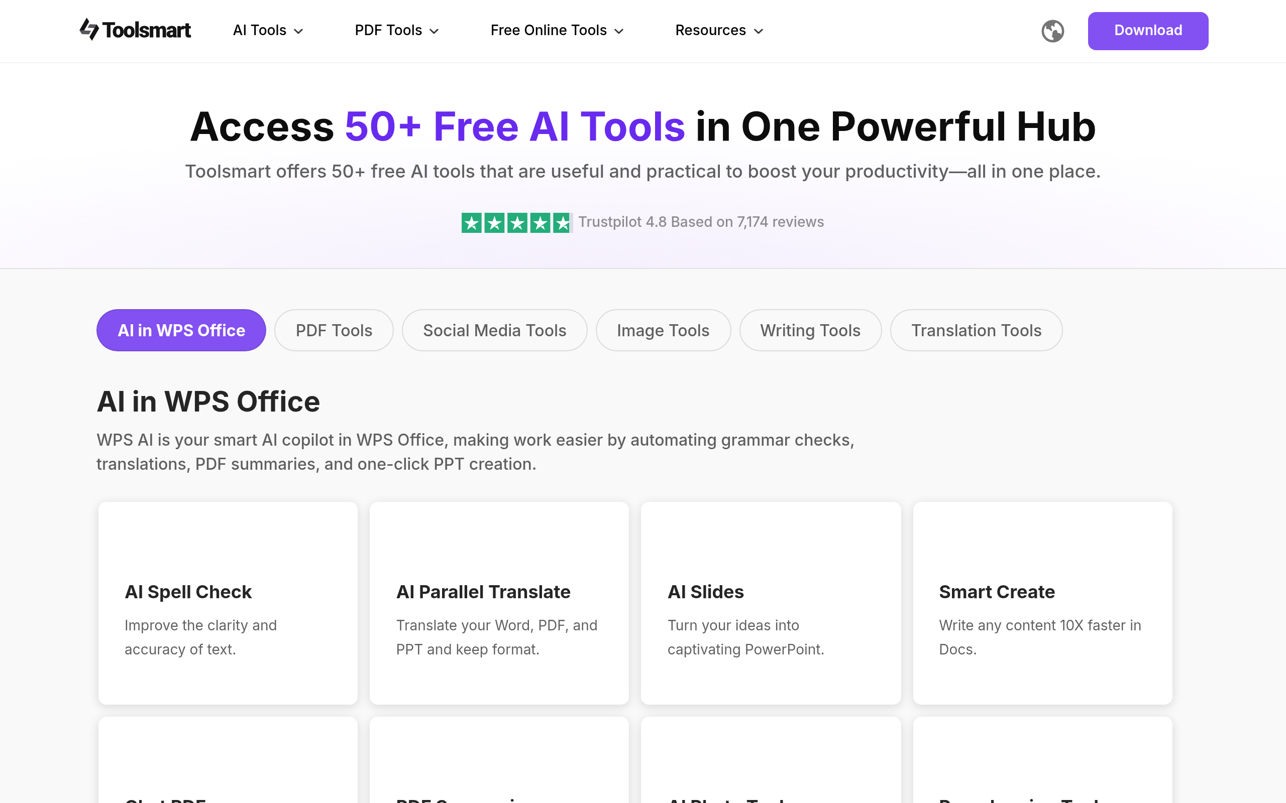 Toolsmart AI官网截图