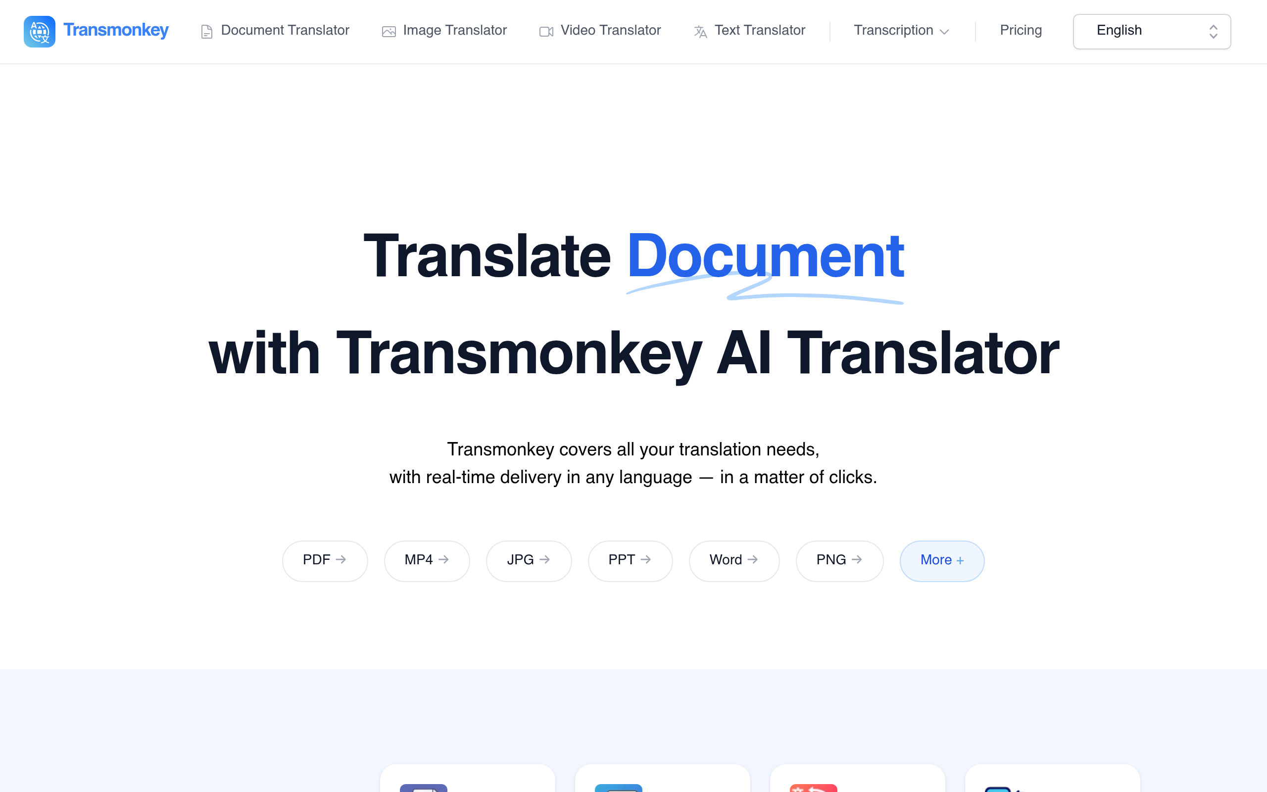 Transmonkey官网截图