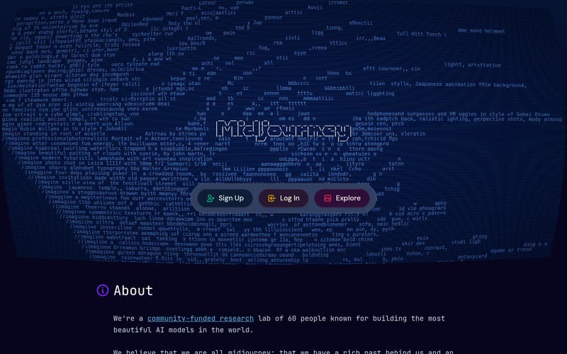 Midjourney官网截图